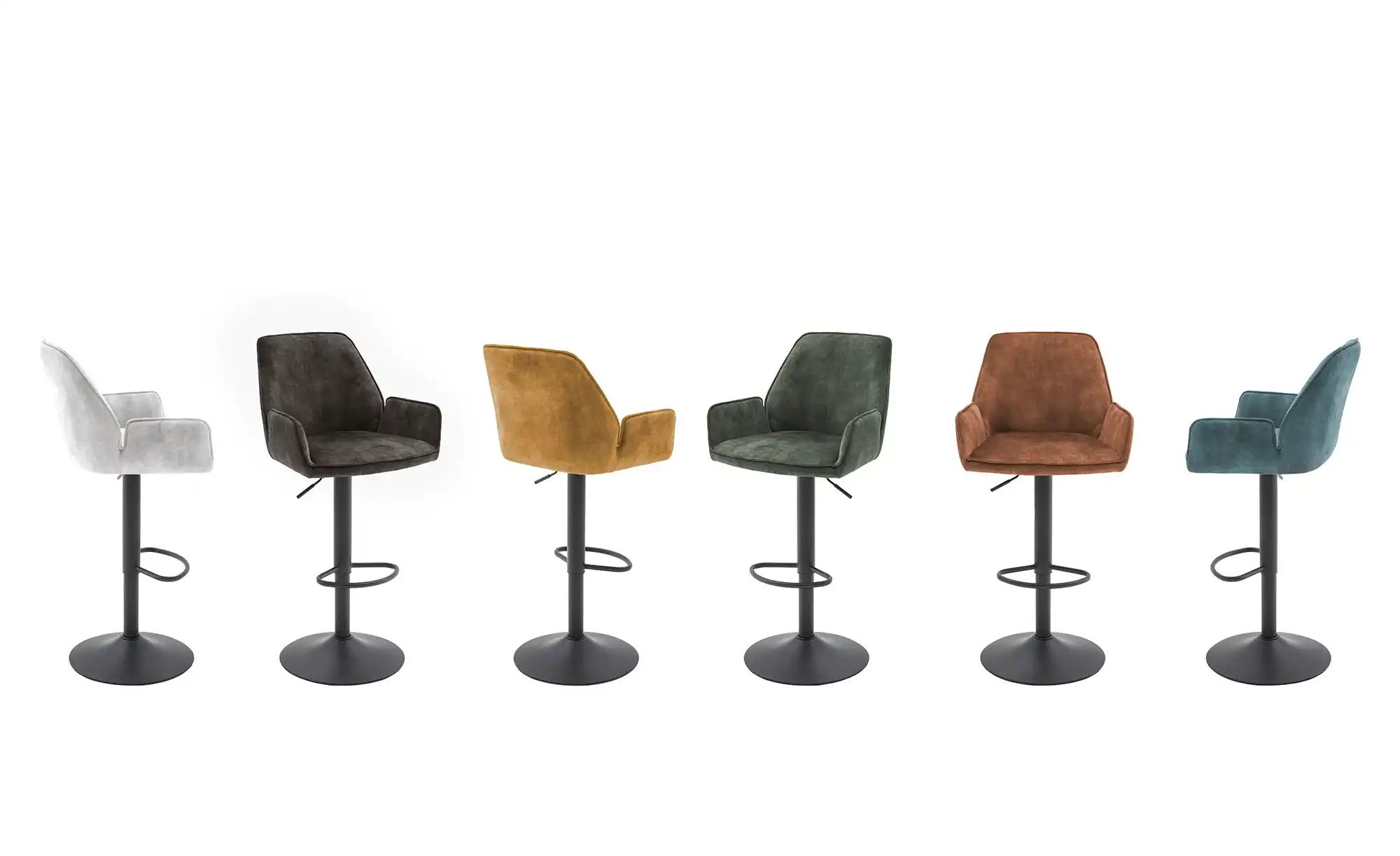 Thumbnail - uno Barstuhl  Ramina ¦ grau ¦ Maße (cm): B: 52 T: 51.0 Polstermöbel > Hocker > Barhocker - Höffner