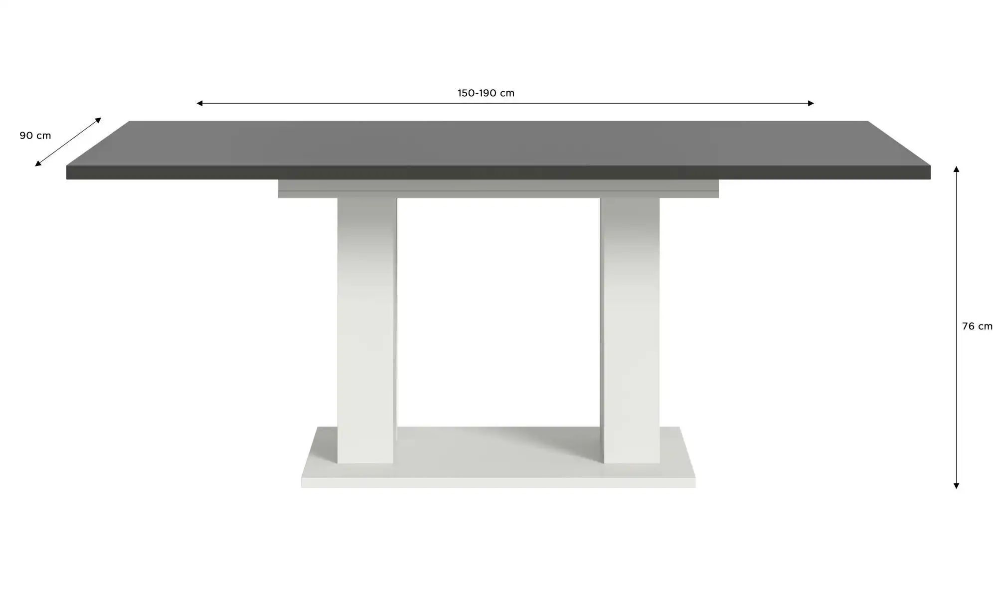 Esstisch ausziehbar  Moritz ¦ grau ¦ Maße (cm): B: 150 H: 76 Tische > Essti günstig online kaufen