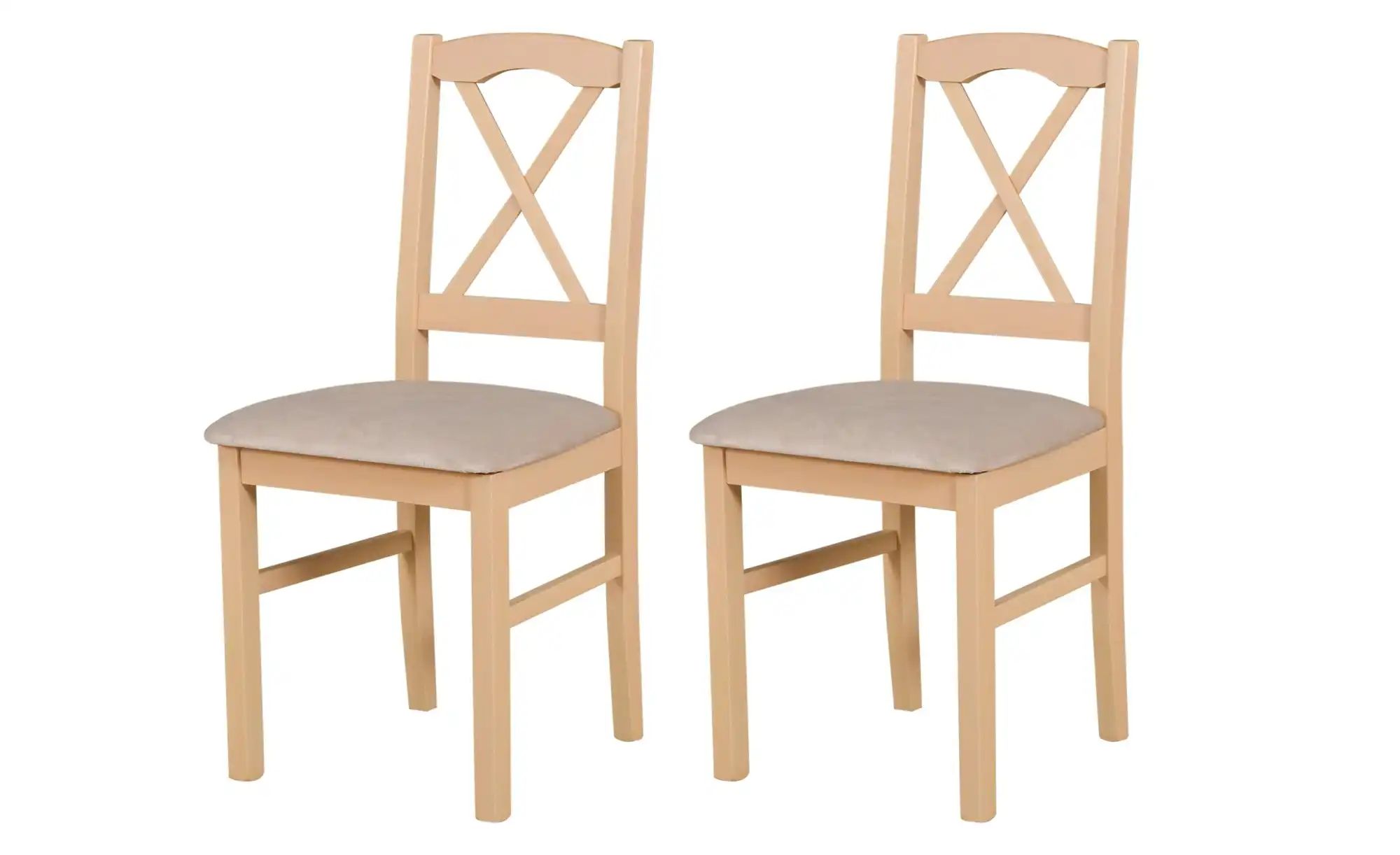 Esszimmerstuhl 2er-Set   ¦ beige ¦ Maße (cm): B: 43 H: 94 Stühle > Küchenst günstig online kaufen