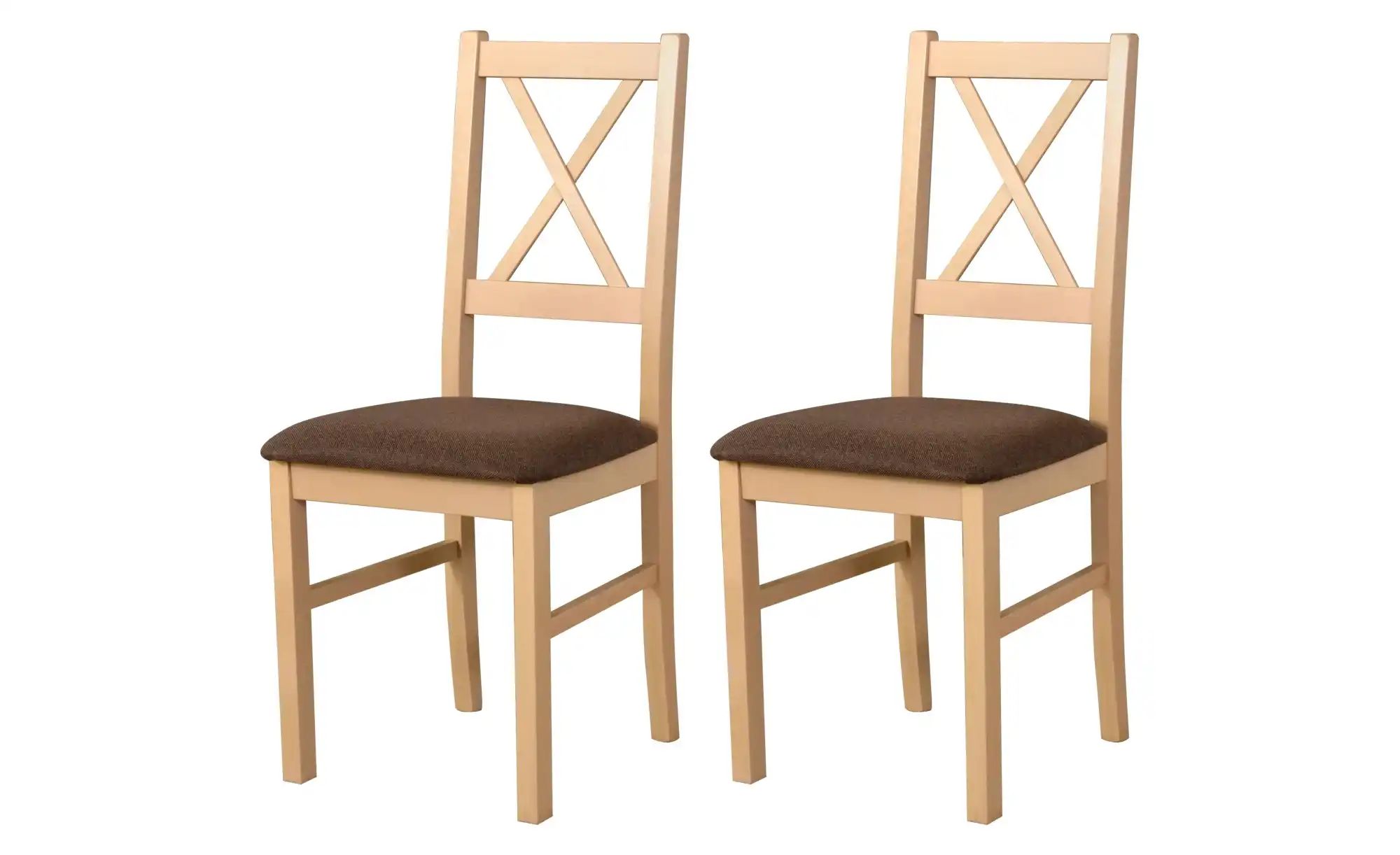 Esszimmerstuhl 2er-Set   ¦ beige ¦ Maße (cm): B: 43 H: 94 Stühle > Küchenst günstig online kaufen