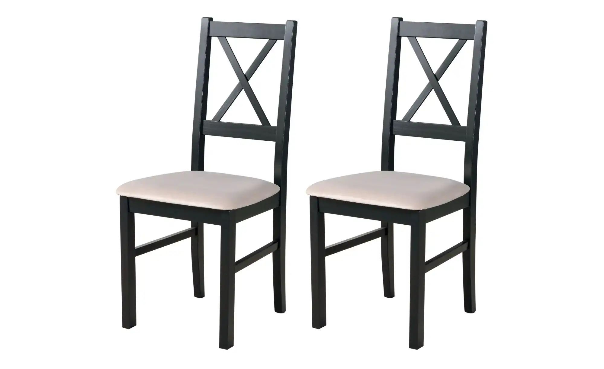 Esszimmerstuhl 2er-Set   ¦ schwarz ¦ Maße (cm): B: 43 H: 94 Stühle > Küchen günstig online kaufen