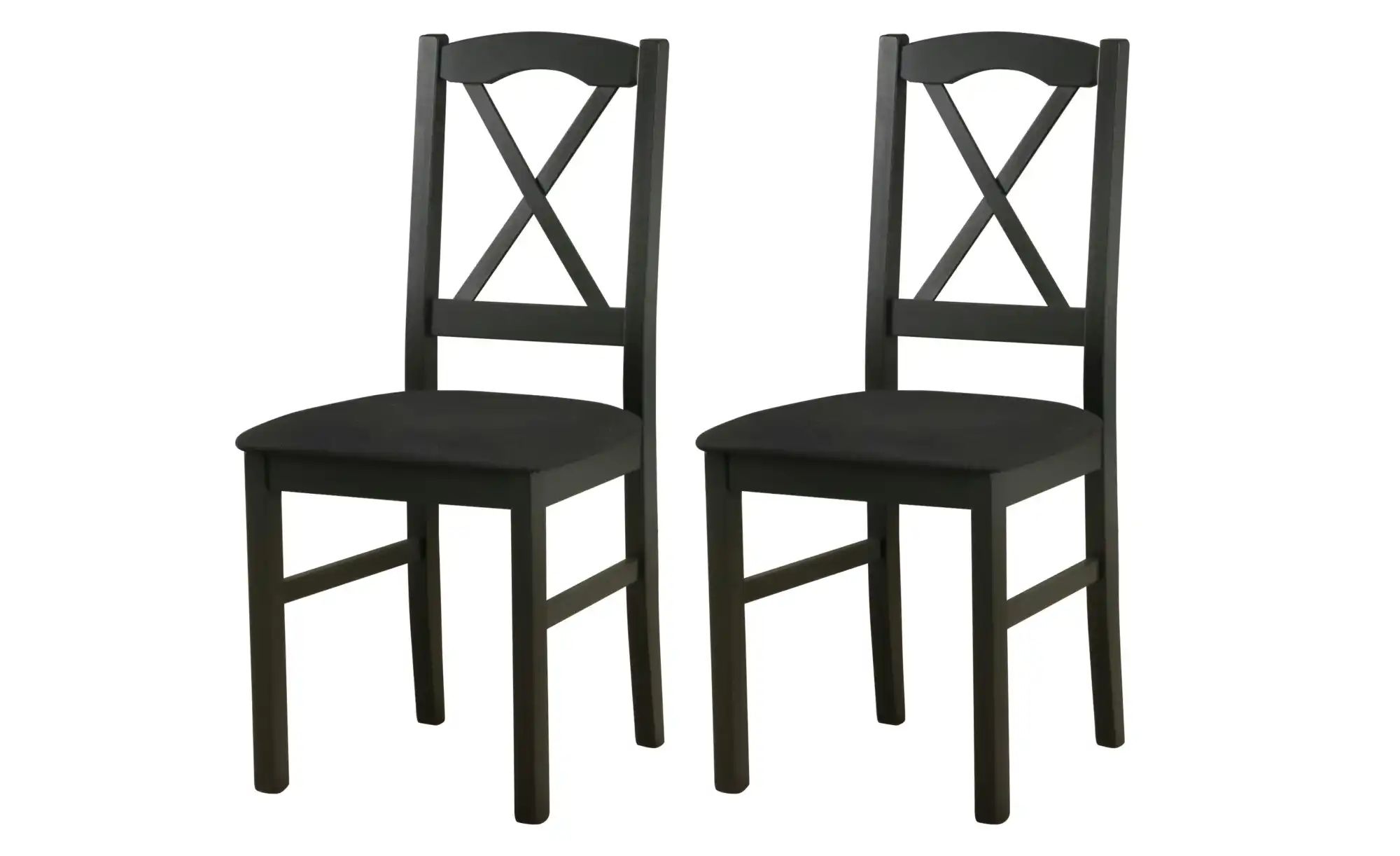 Esszimmerstuhl 2er-Set   ¦ schwarz ¦ Maße (cm): B: 43 H: 94 Stühle > Küchen günstig online kaufen