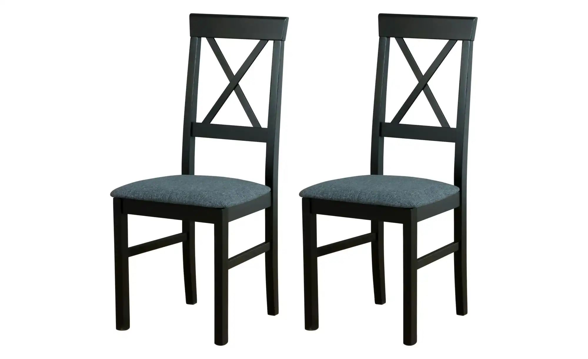 Esszimmerstuhl 2er-Set  Laurenz ¦ schwarz ¦ Maße (cm): B: 43 H: 94 Stühle > günstig online kaufen