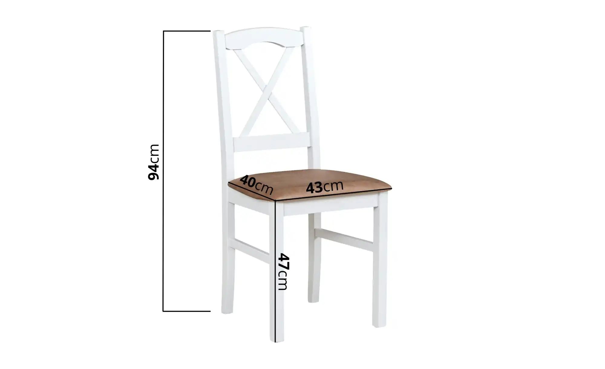 Thumbnail - Esszimmerstuhl 2er-Set   ¦ beige ¦ Maße (cm): B: 43 H: 94 Stühle > Küchenstühle > Polster Küchenstühle - Höffner