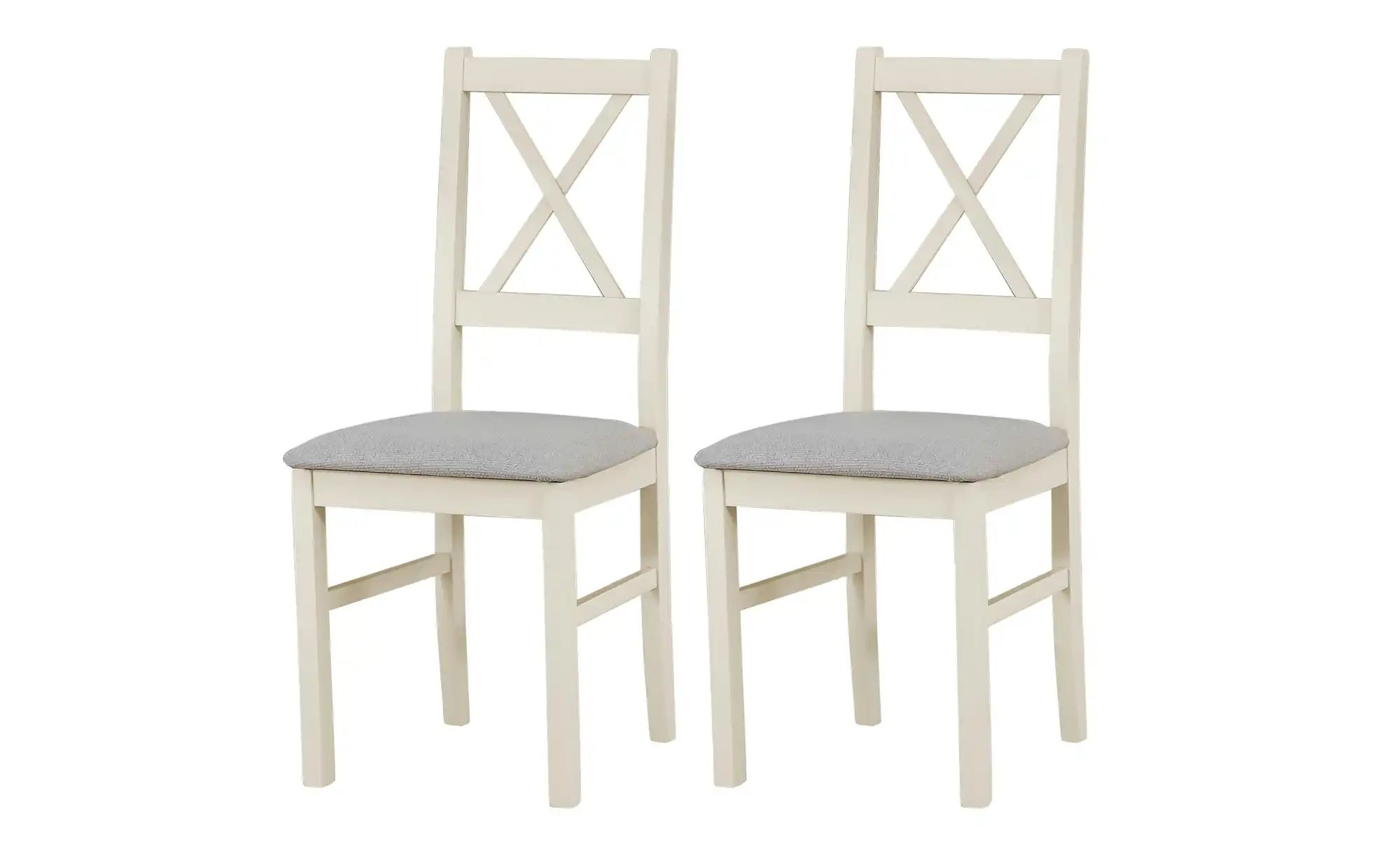 Esszimmerstuhl 2er-Set   ¦ creme ¦ Maße (cm): B: 43 H: 94 Stühle > Küchenst günstig online kaufen