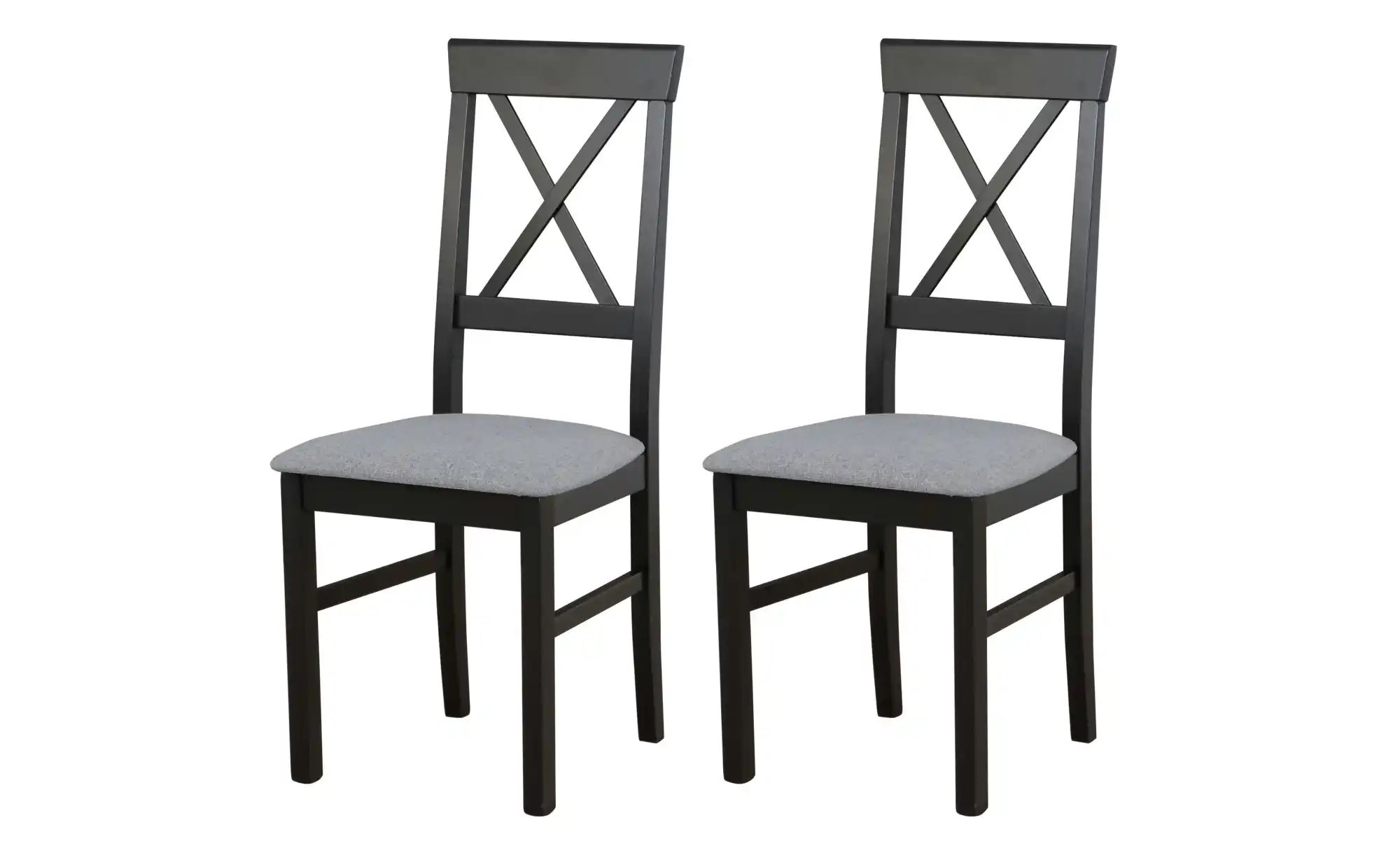 Esszimmerstuhl 2er-Set  Laurenz ¦ schwarz ¦ Maße (cm): B: 43 H: 94 Stühle > günstig online kaufen