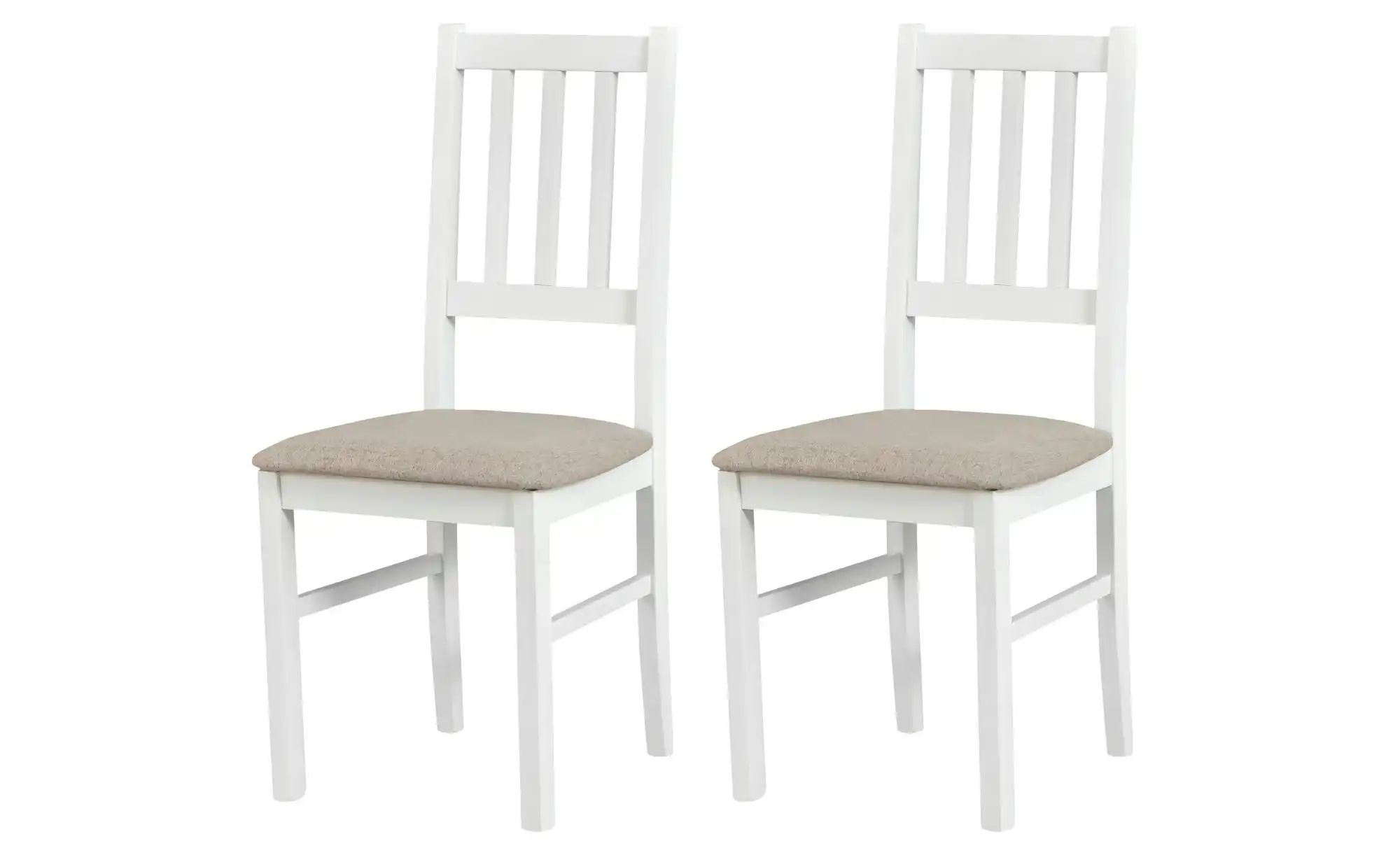 Esszimmerstuhl 2er-Set   ¦ weiß ¦ Maße (cm): B: 43 H: 94 Stühle > Küchenstü günstig online kaufen