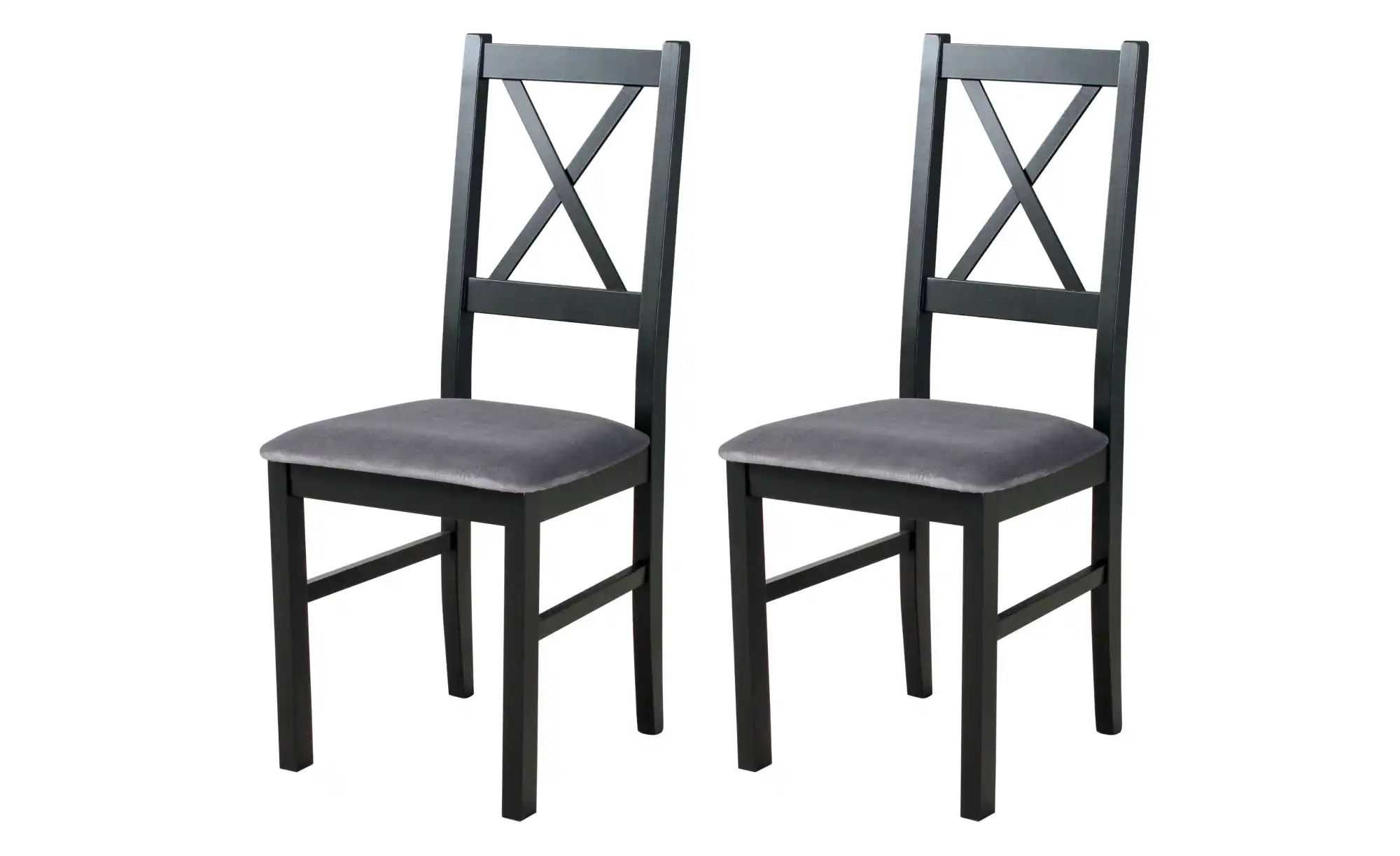 Esszimmerstuhl 2er-Set   ¦ schwarz ¦ Maße (cm): B: 43 H: 94 Stühle > Küchen günstig online kaufen