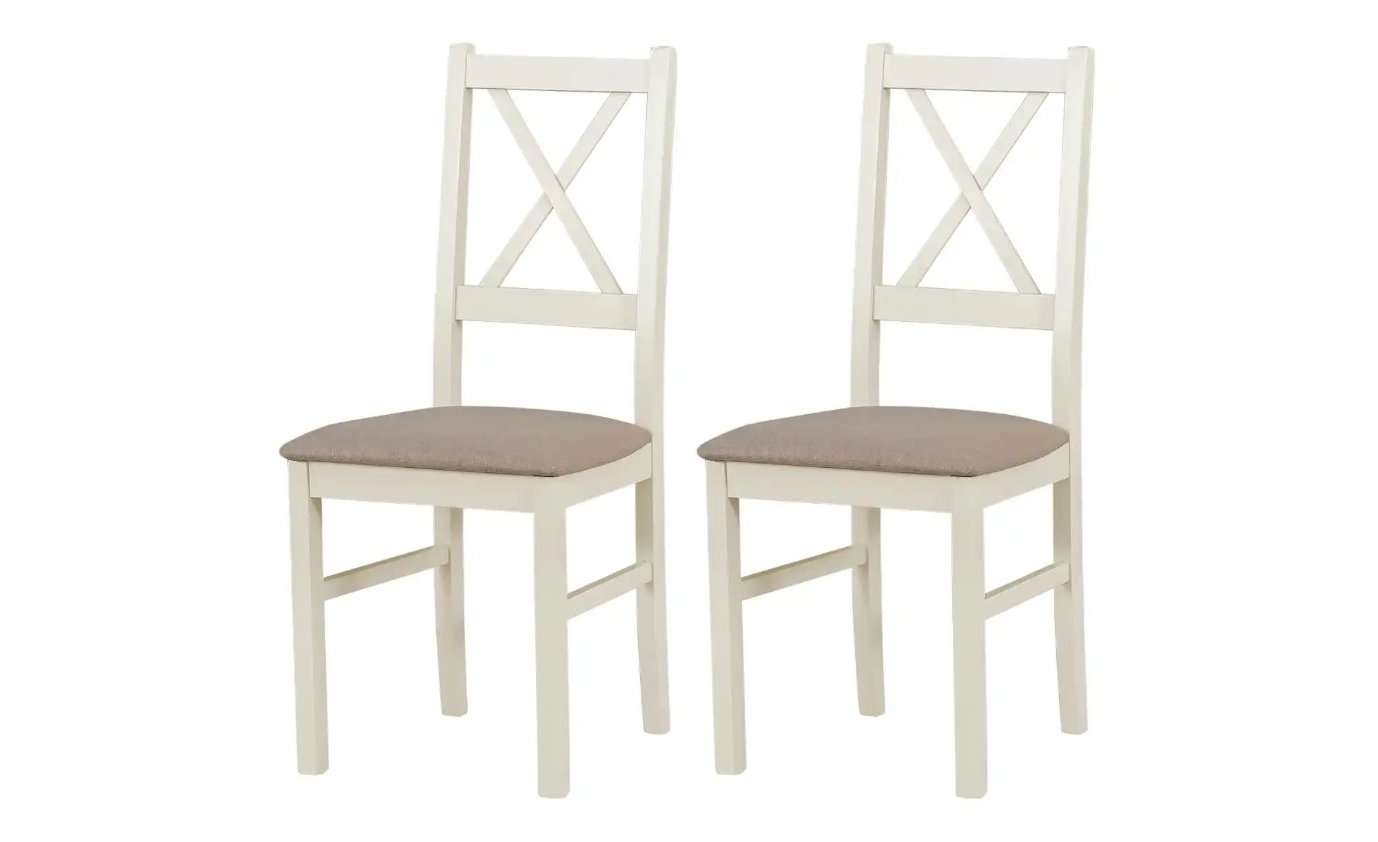 Esszimmerstuhl 2er-Set   ¦ creme ¦ Maße (cm): B: 43 H: 94 Stühle > Küchenst günstig online kaufen