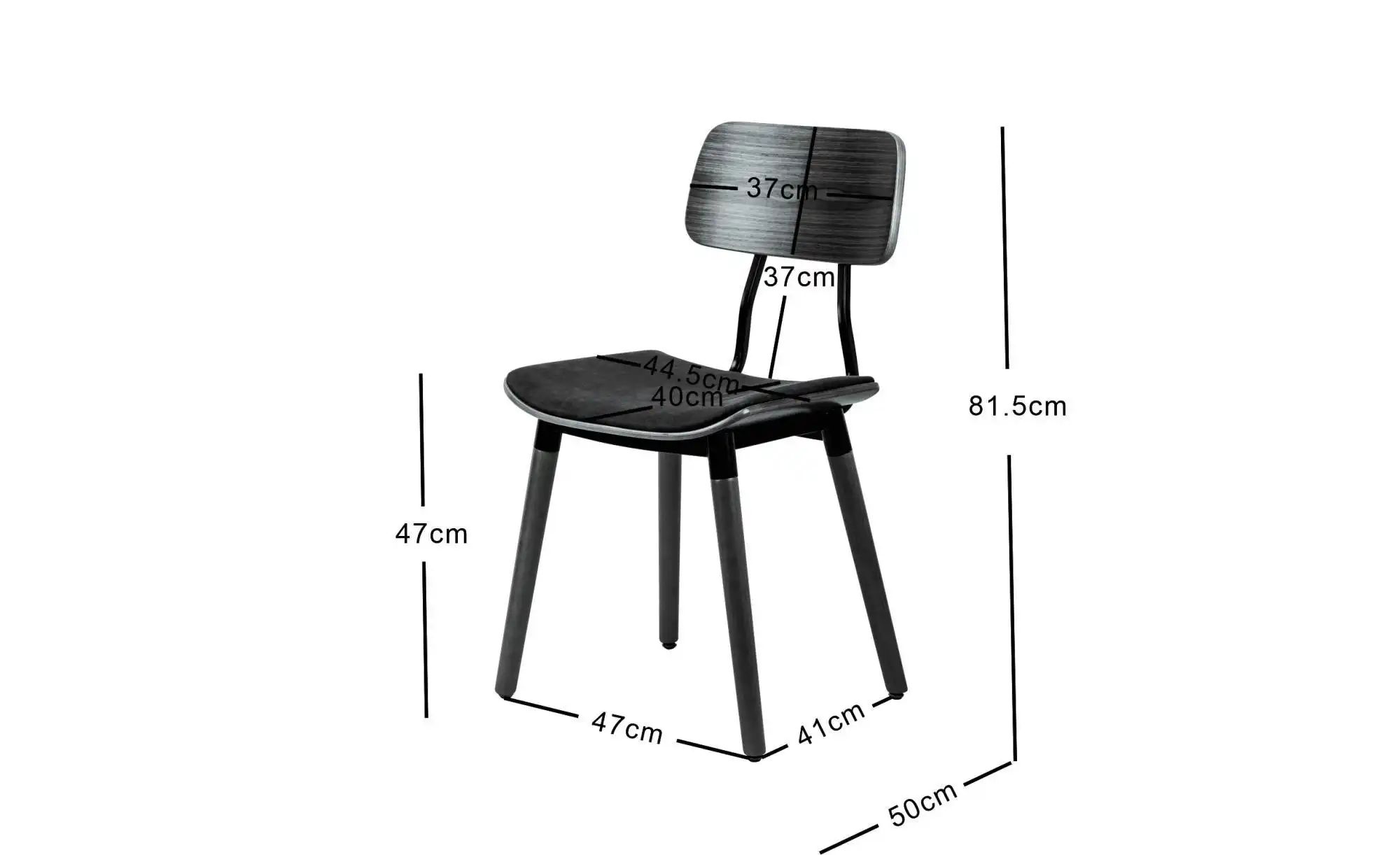 Stuhl  Victoria ¦ schwarz ¦ Maße (cm): B: 44 H: 82 Stühle > Polsterstühle - günstig online kaufen