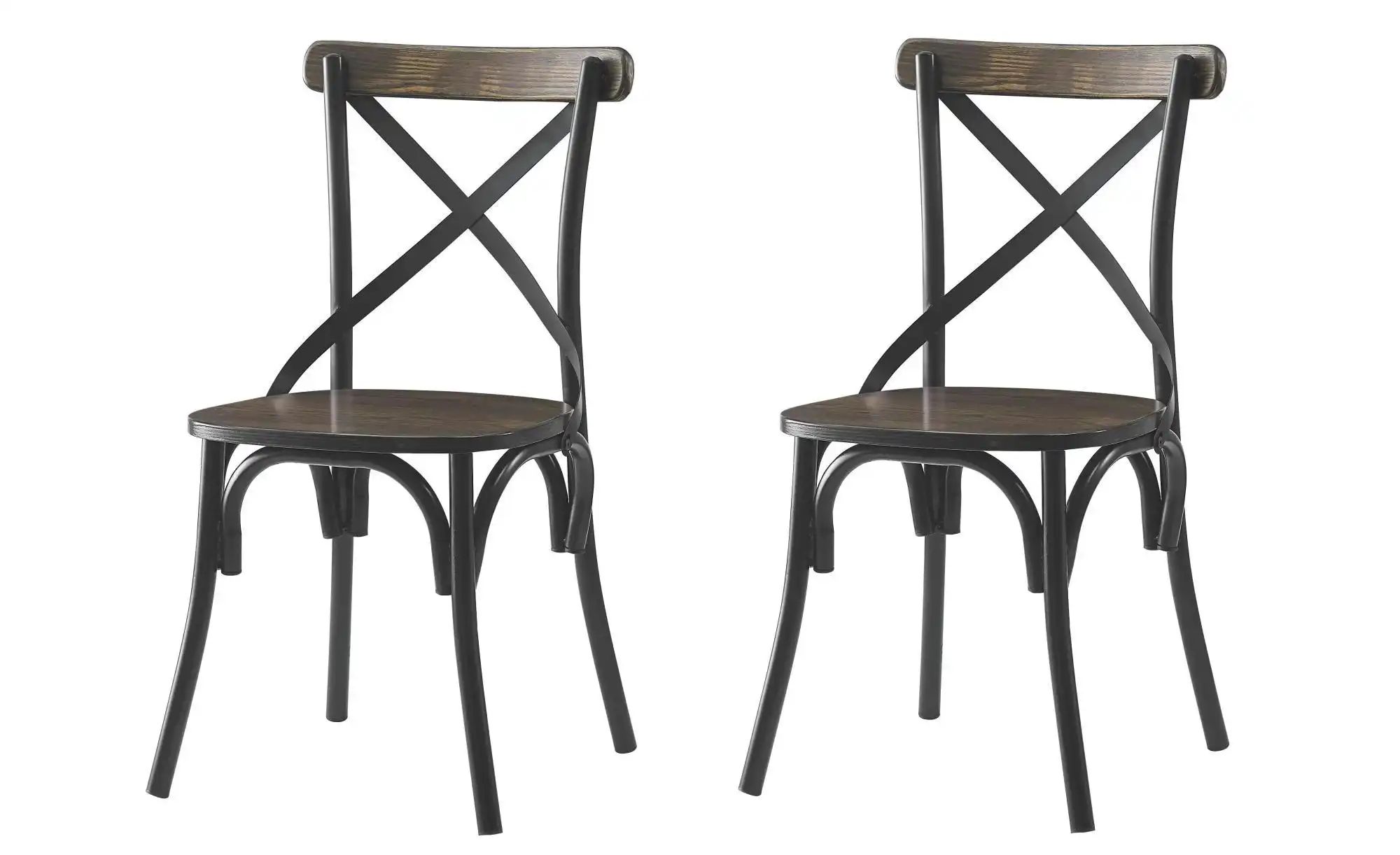 Stuhl 2er-Set  Howard ¦ grau ¦ Maße (cm): B: 46 H: 86 Stühle > Polsterstühl günstig online kaufen