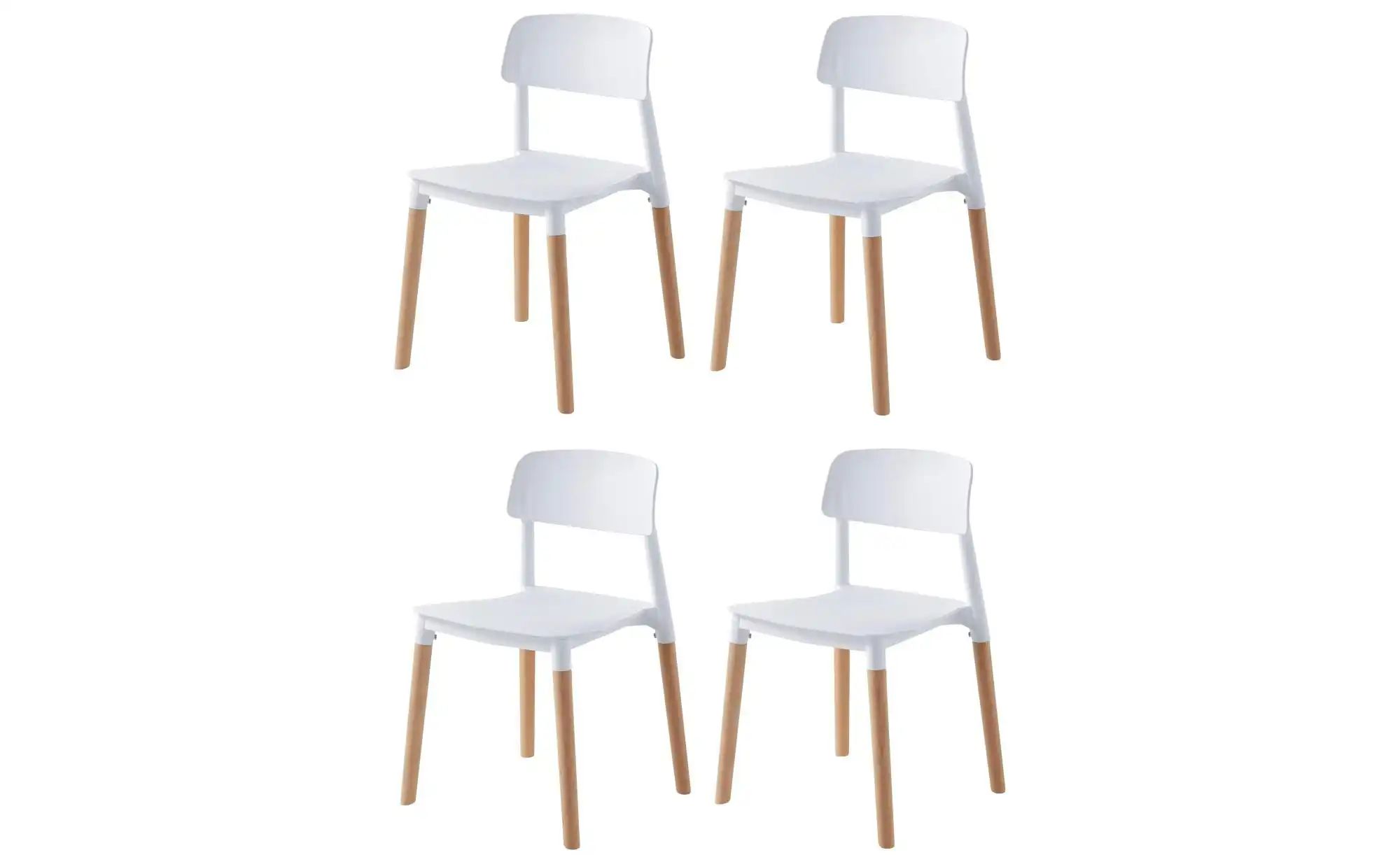 Stuhl 4er-Set  Soro ¦ weiß ¦ Maße (cm): B: 45 H: 75 Stühle > Esszimmerstühl günstig online kaufen