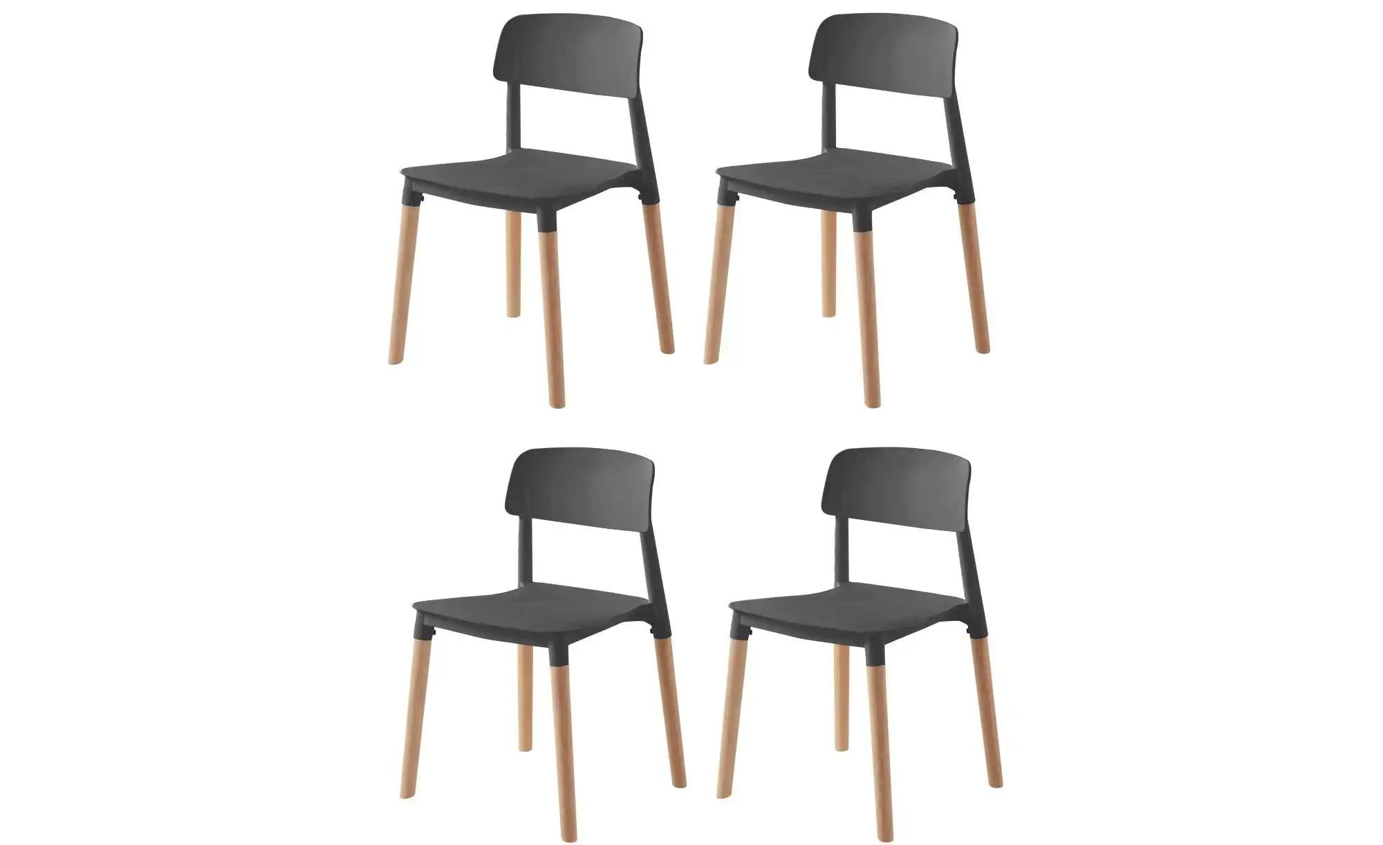 Stuhl 4er-Set  Soro ¦ schwarz ¦ Maße (cm): B: 45 H: 75 Stühle > Esszimmerst günstig online kaufen