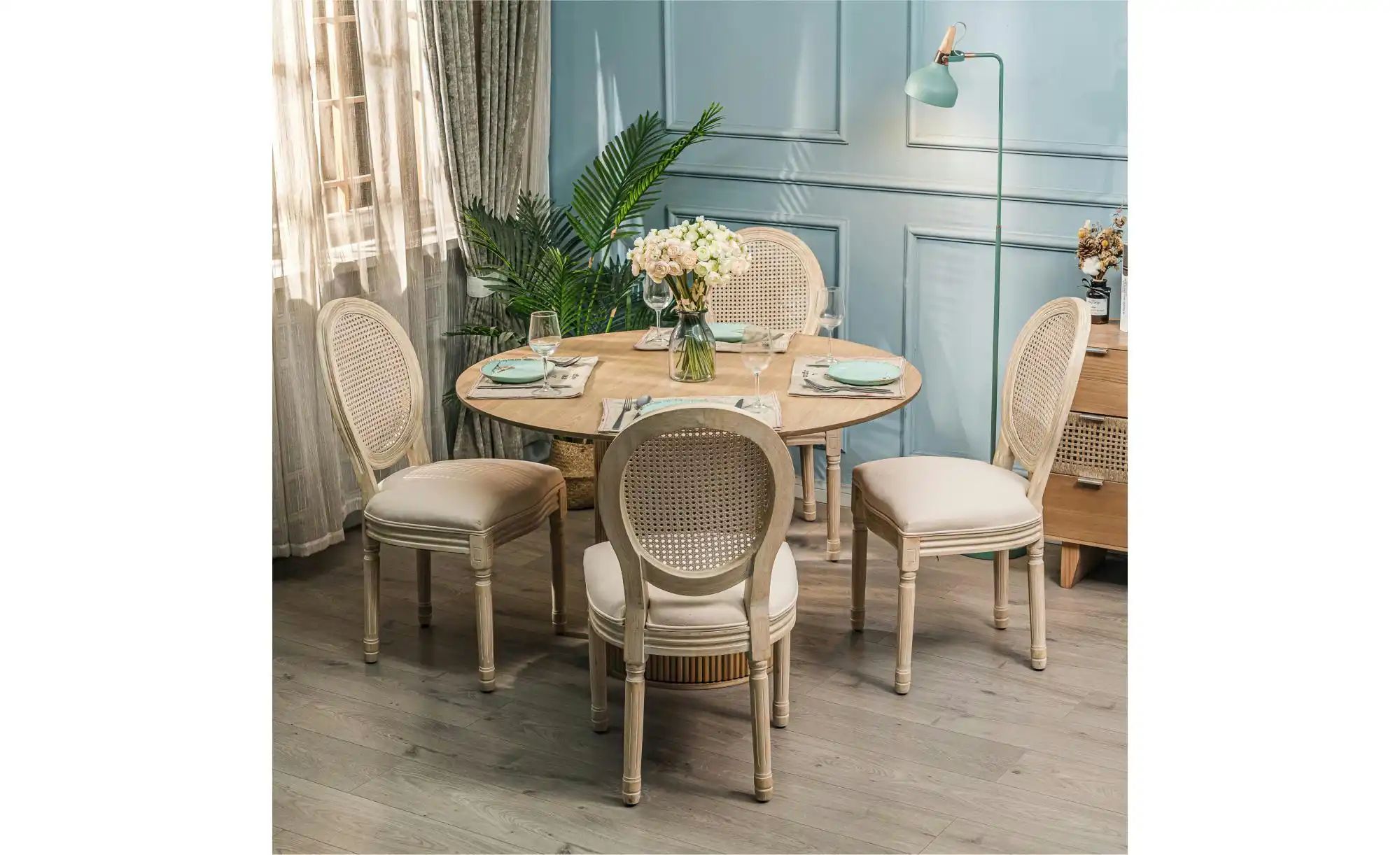 Stuhl 2er-Set  Richeliu ¦ beige ¦ Maße (cm): B: 50 H: 95 Stühle > Polsterst günstig online kaufen