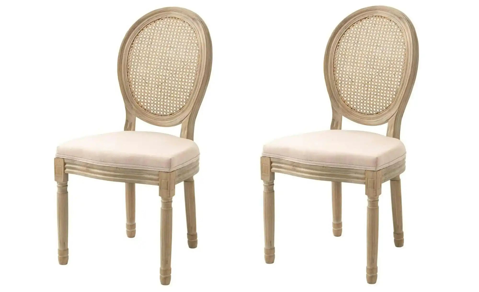Stuhl 2er-Set  Richeliu ¦ beige ¦ Maße (cm): B: 50 H: 95 Stühle > Polsterst günstig online kaufen