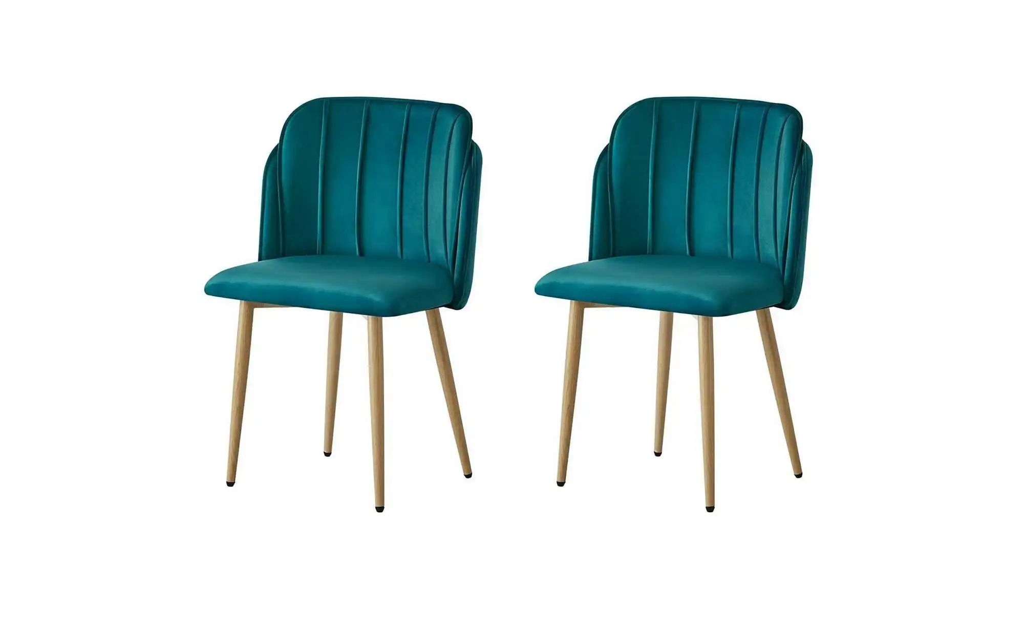 Stuhl 2er-Set  Nora ¦ blau ¦ Maße (cm): B: 51 H: 85 Stühle > Polsterstühle günstig online kaufen