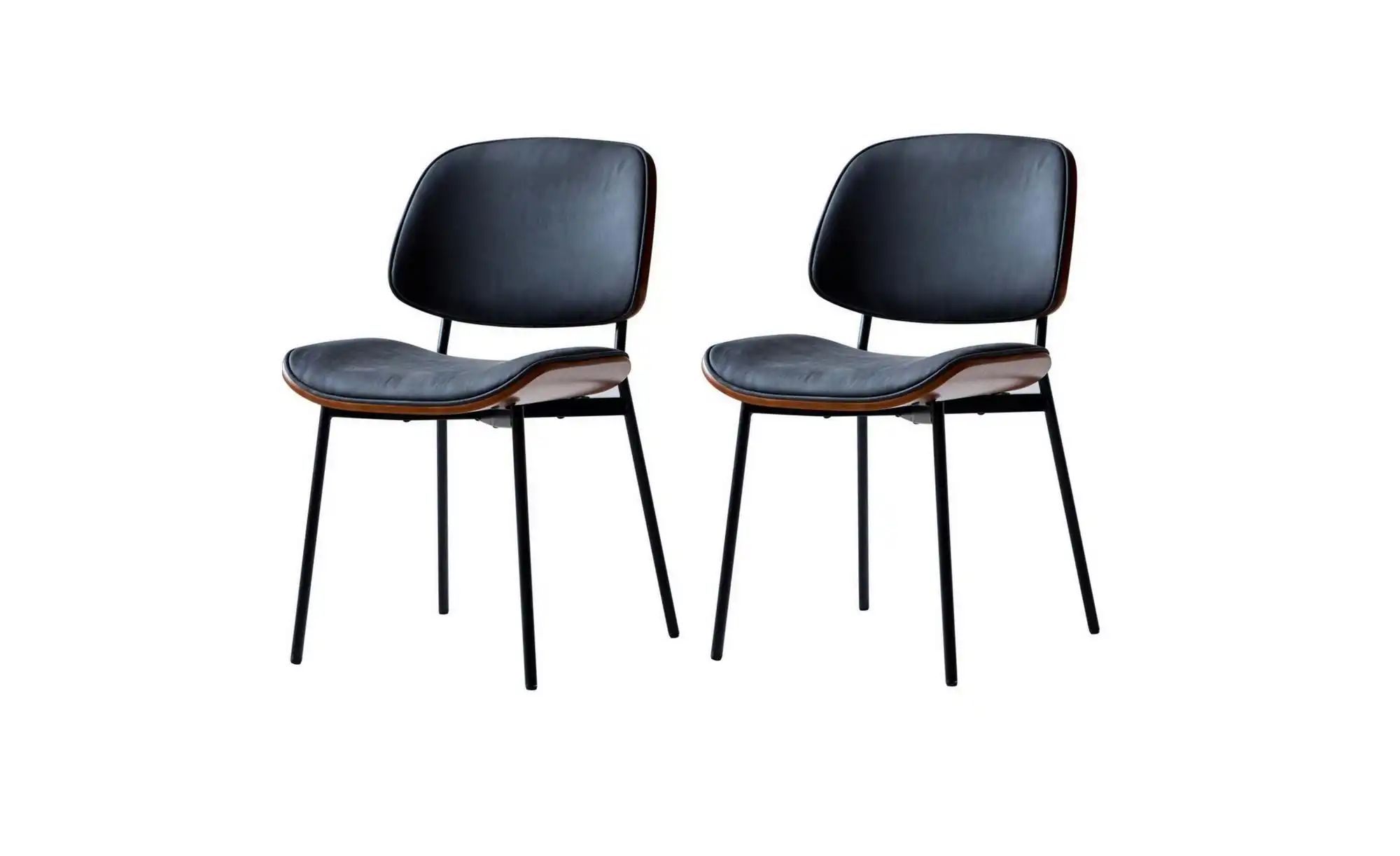 Stuhl 2er-Set  Odense ¦ schwarz ¦ Maße (cm): B: 48 H: 83 Stühle > Polsterst günstig online kaufen