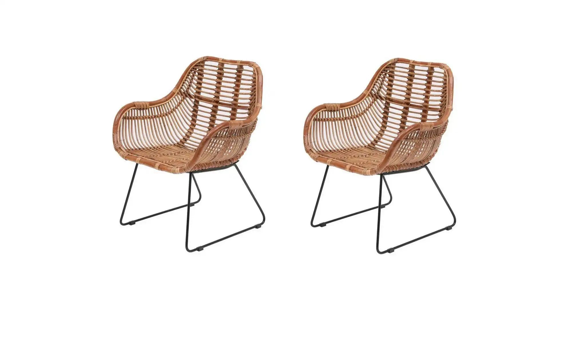 Stuhl 2er-Set  Jaipur ¦ braun ¦ Maße (cm): B: 68 H: 81,5 Stühle > Rattanstü günstig online kaufen