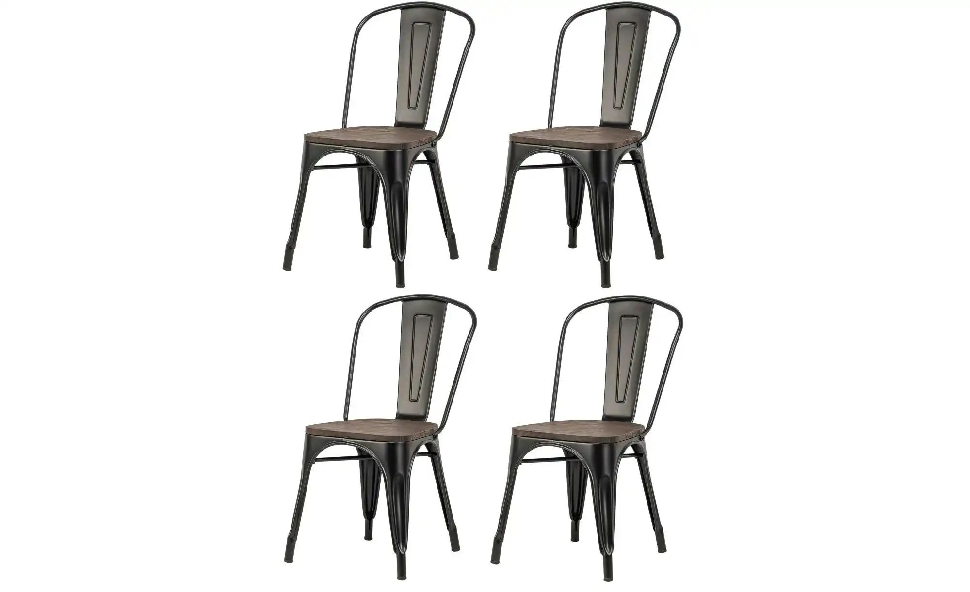 Stuhl 4er-Set   ¦ schwarz ¦ Maße (cm): B: 44 H: 82,5 Stühle > Esszimmerstüh günstig online kaufen