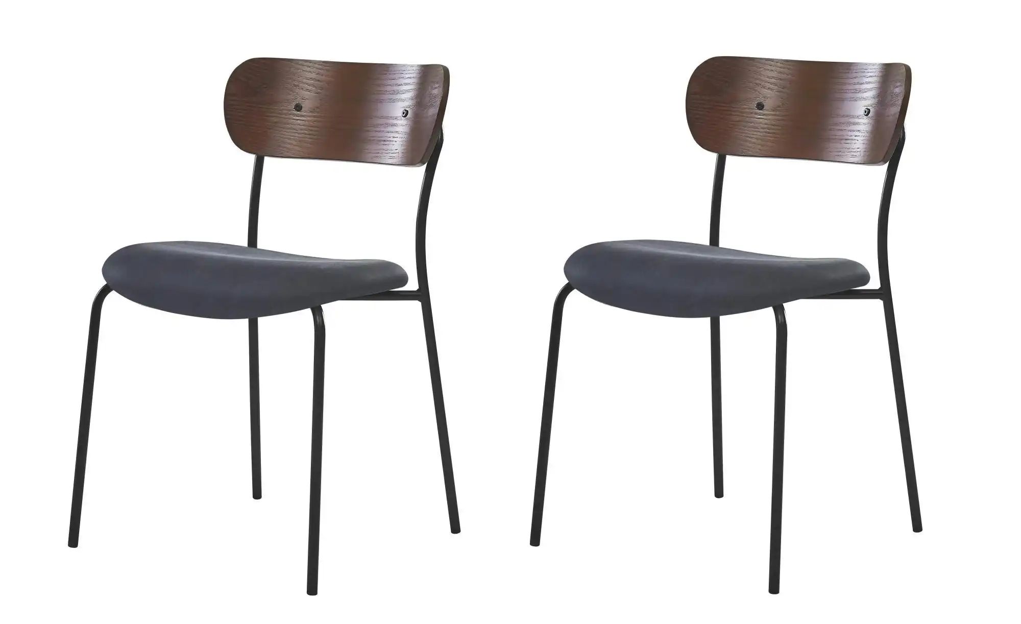 Stuhl 2er-Set   ¦ schwarz ¦ Maße (cm): B: 51,5 H: 79 Stühle > Polsterstühle günstig online kaufen