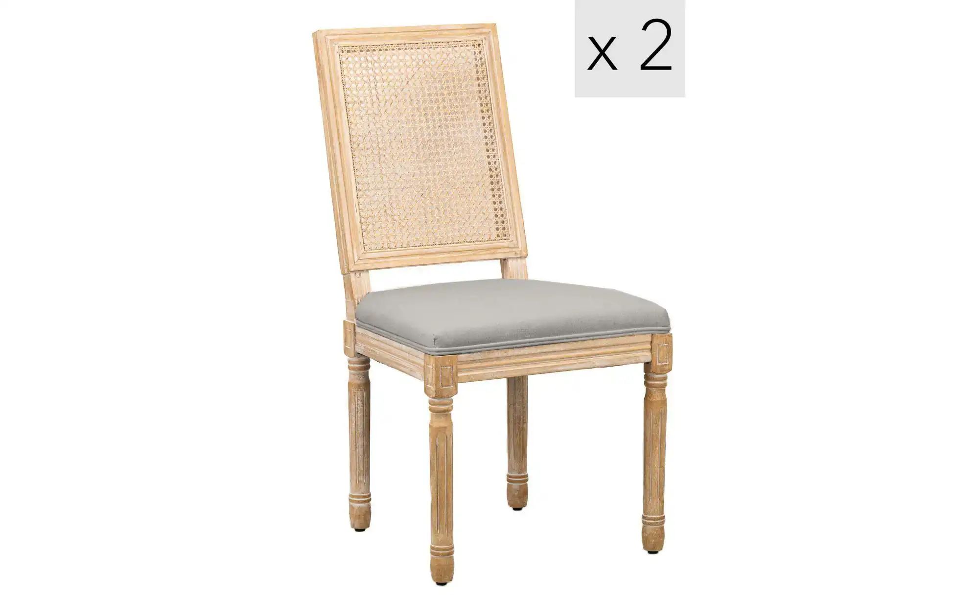 Stuhl 2er-Set  Cambridge ¦ grau ¦ Maße (cm): B: 50 H: 98 Stühle > Polsterst günstig online kaufen