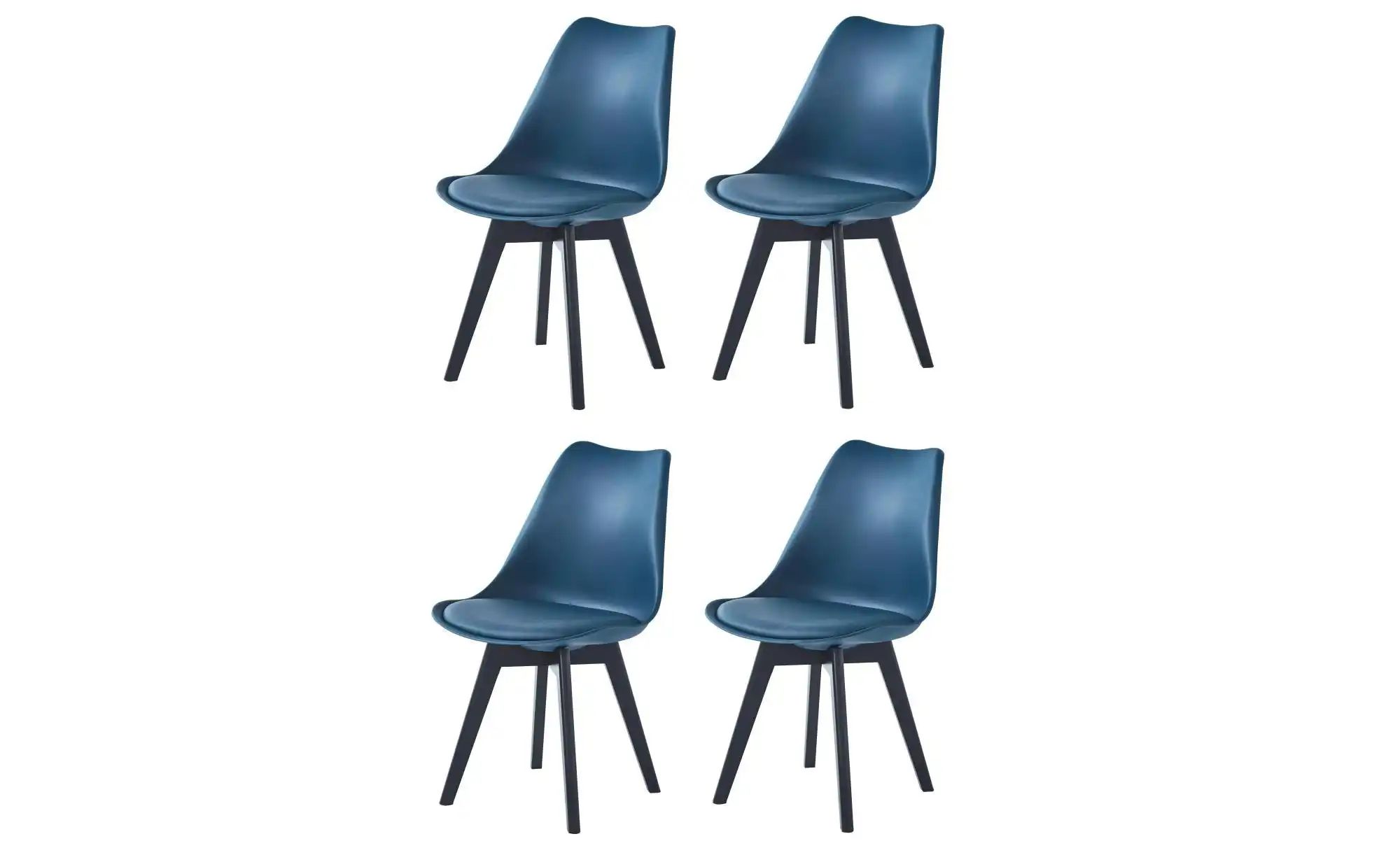 Stuhl 4er-Set  Esbjerg ¦ blau ¦ Maße (cm): B: 49 H: 84 Stühle > Esszimmerst günstig online kaufen