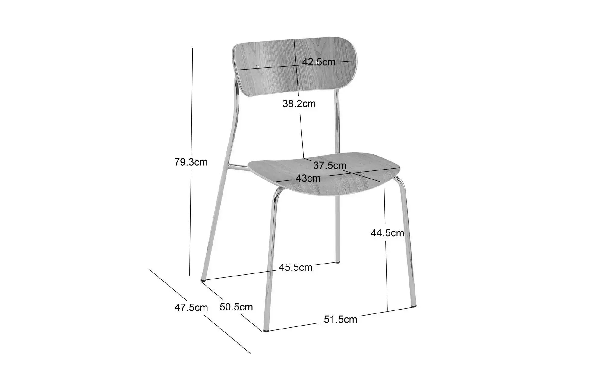 Stuhl 2er-Set  Lincoln ¦ braun ¦ Maße (cm): B: 51,5 H: 79 Stühle > Polsters günstig online kaufen