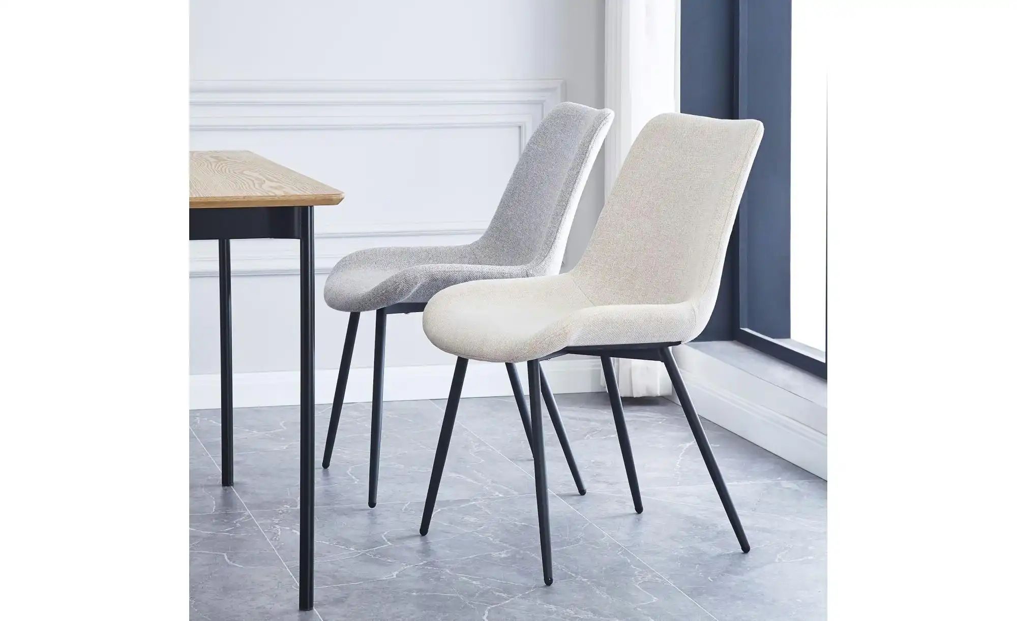Stuhl 2er-Set  Koge ¦ weiß ¦ Maße (cm): B: 54 H: 84 Stühle > Polsterstühle günstig online kaufen