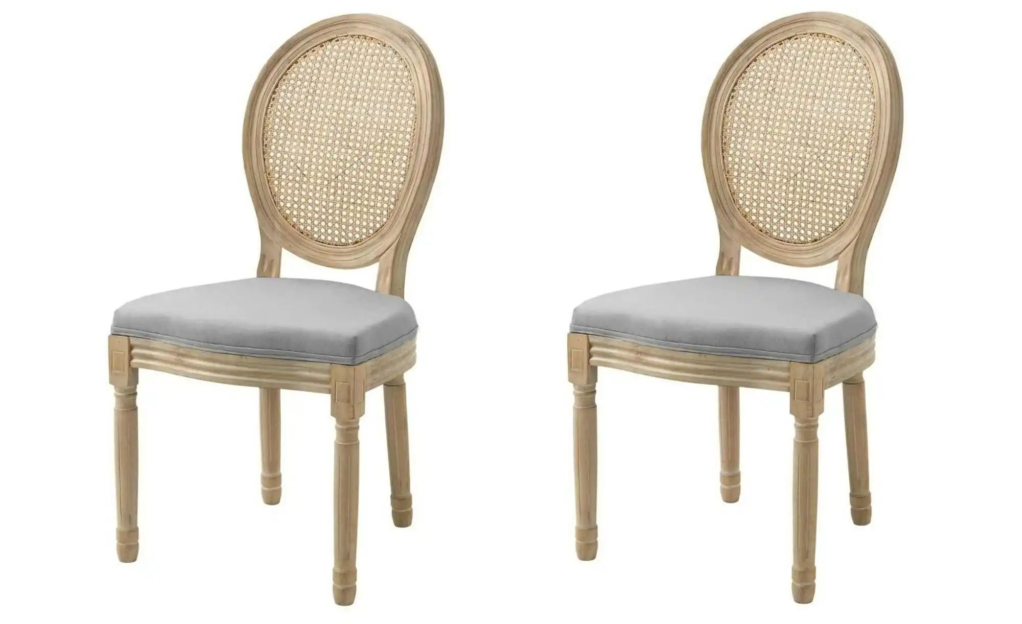 Stuhl 2er-Set Richeliu ¦ grau ¦ Maße (cm): B: 50 H: 95 Stühle > Polsterstü günstig online kaufen