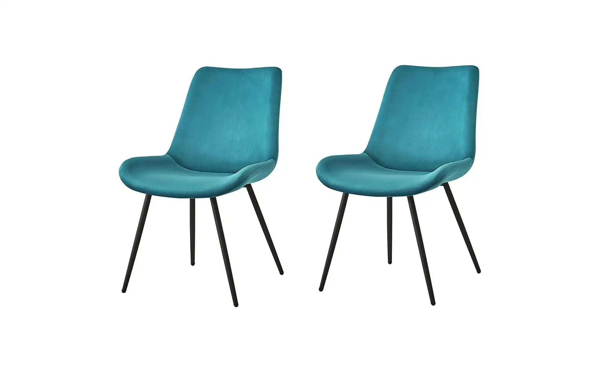 Stuhl 2er-Set Koge ¦ blau ¦ Maße (cm): B: 54 H: 84 Stühle > Polsterstühle günstig online kaufen