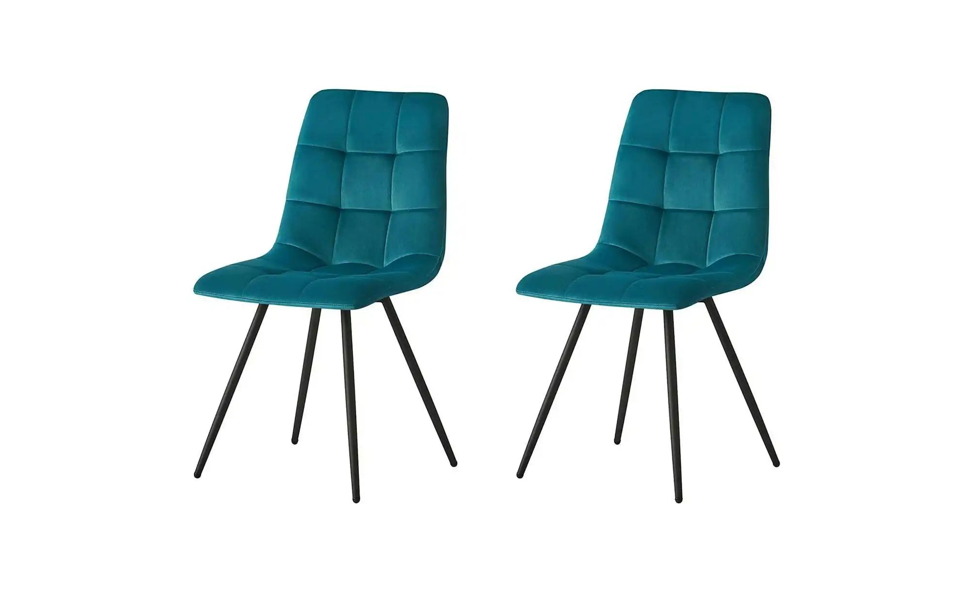 Stuhl 2er-Set  Bjorn ¦ blau ¦ Maße (cm): B: 45 H: 85 Stühle > Polsterstühle günstig online kaufen