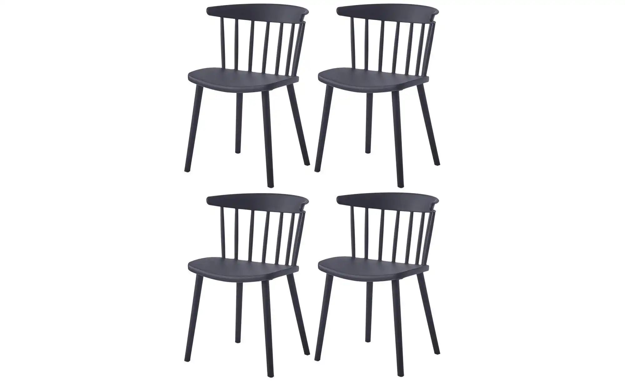Stuhl 4er-Set  Exchange ¦ schwarz ¦ Maße (cm): B: 46,5 H: 75 Stühle > Esszi günstig online kaufen