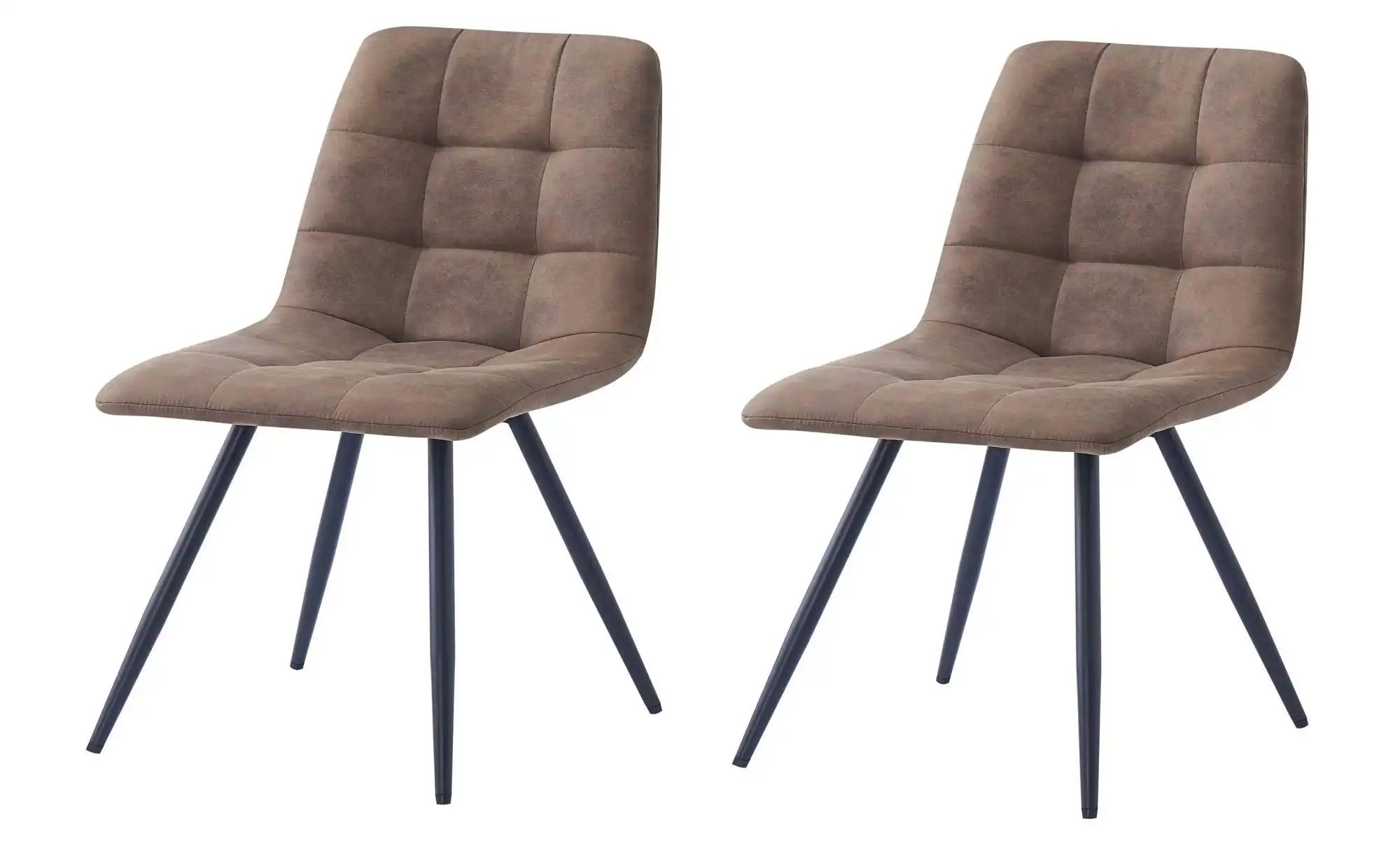 Stuhl 2er-Set  Bjorn ¦ braun ¦ Maße (cm): B: 45 H: 85 Stühle > Polsterstühl günstig online kaufen