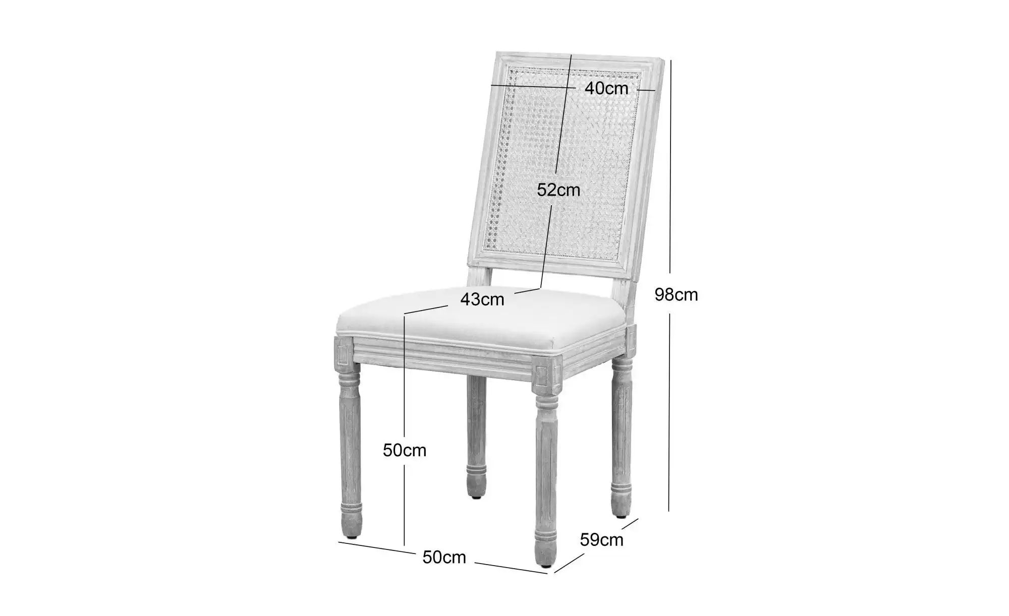 Stuhl 2er-Set  Cambridge ¦ holzfarben ¦ Maße (cm): B: 50 H: 98 Stühle > Pol günstig online kaufen