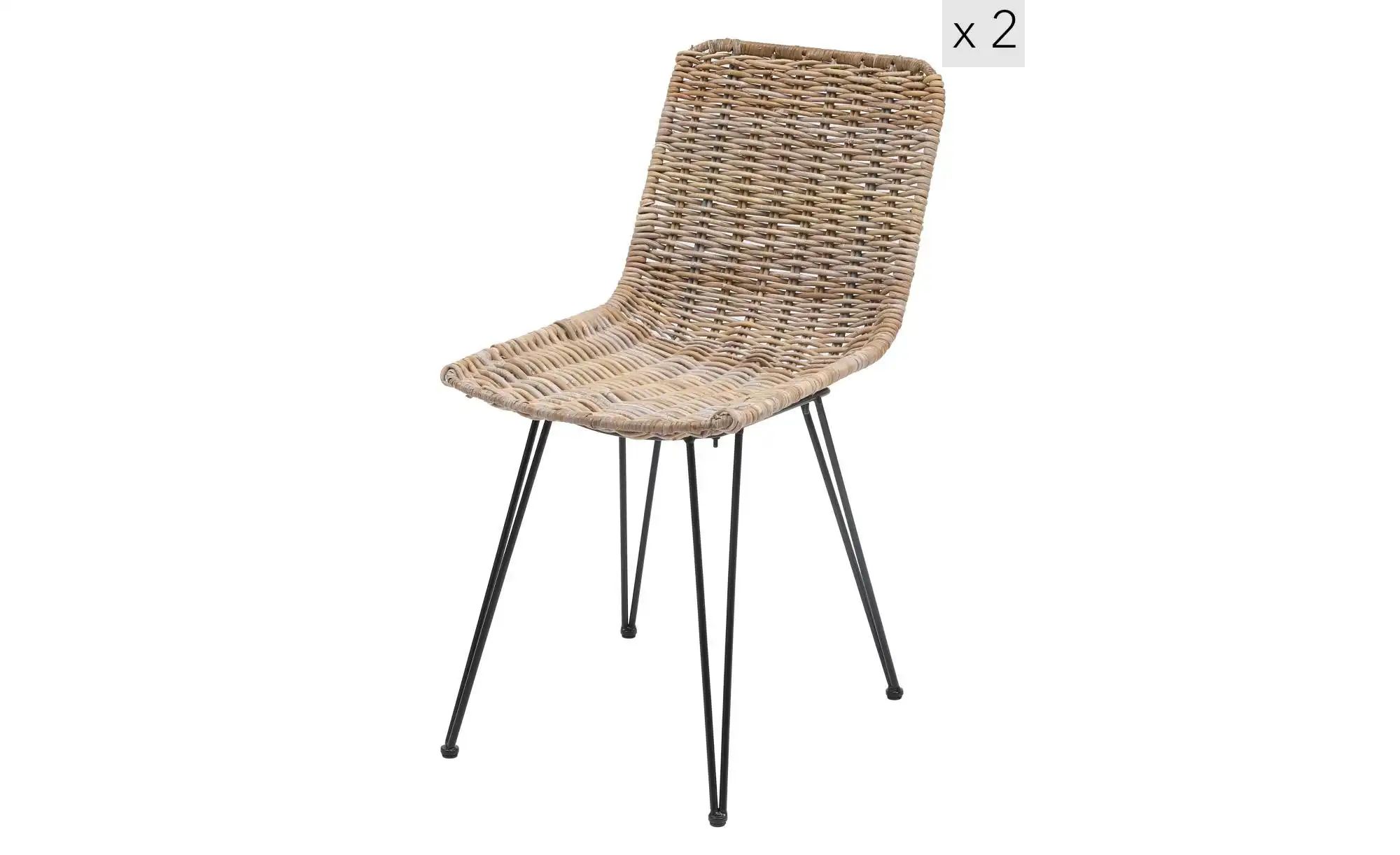 Stuhl 2er-Set  Penang ¦ braun ¦ Maße (cm): B: 40 H: 82 Stühle > Rattanstühl günstig online kaufen