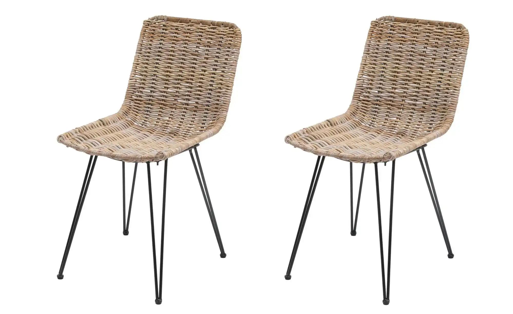 Stuhl 2er-Set  Penang ¦ braun ¦ Maße (cm): B: 40 H: 82 Stühle > Rattanstühl günstig online kaufen
