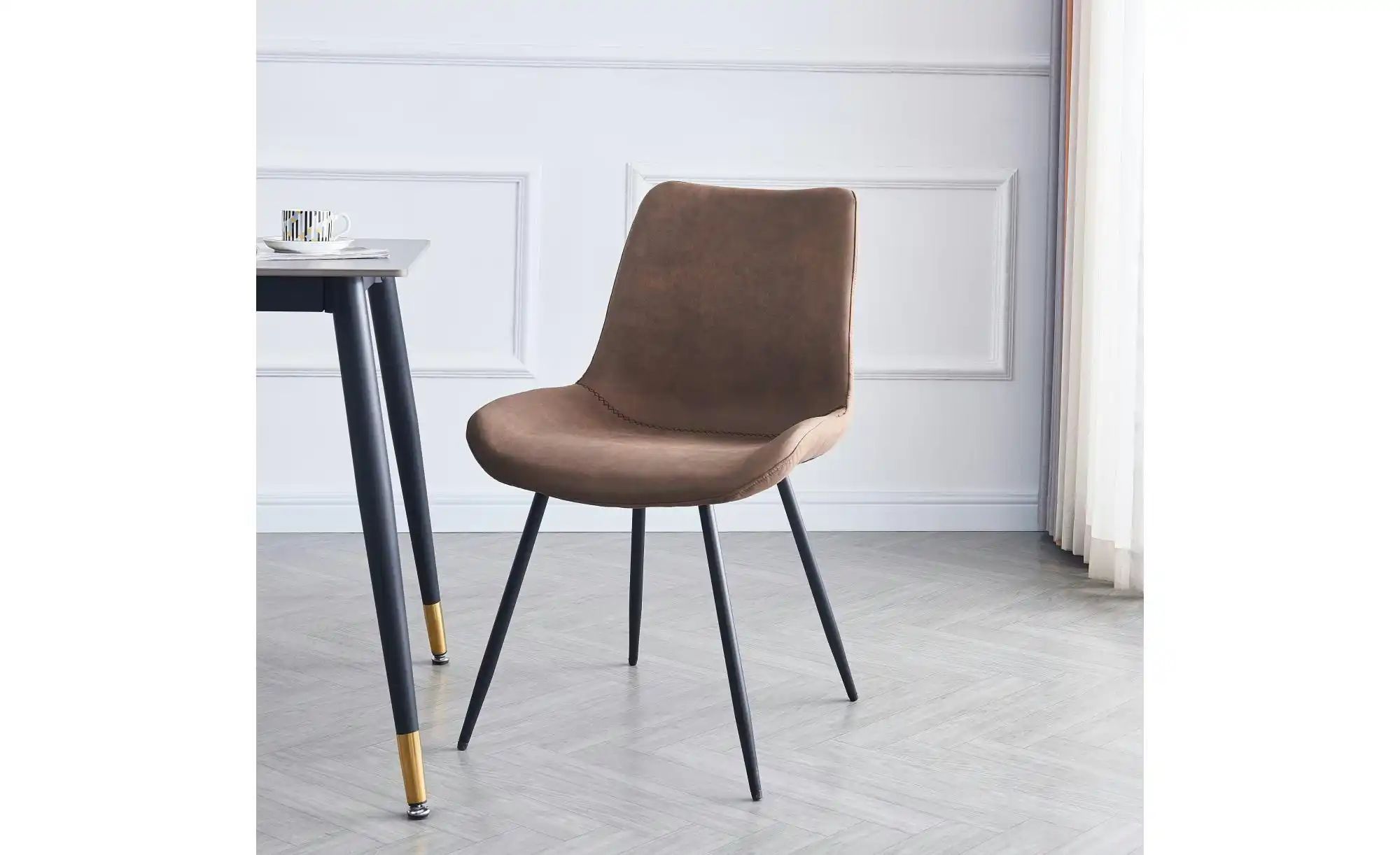 Stuhl 2er-Set  Koge ¦ braun ¦ Maße (cm): B: 54 H: 84 Stühle > Polsterstühle günstig online kaufen