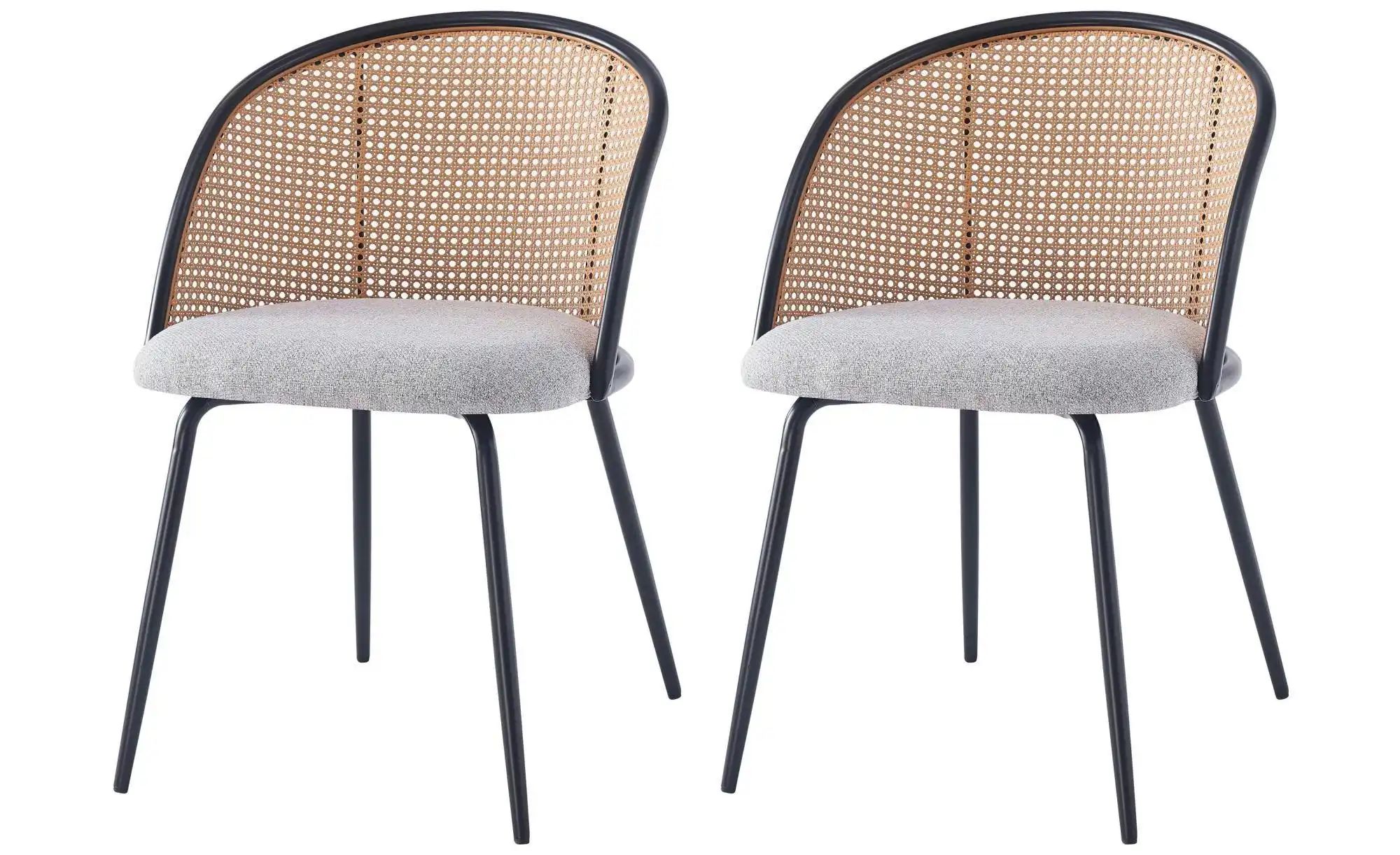 Stuhl 2er-Set  Kobe ¦ grau ¦ Maße (cm): B: 53 H: 77 Stühle > Polsterstühle günstig online kaufen