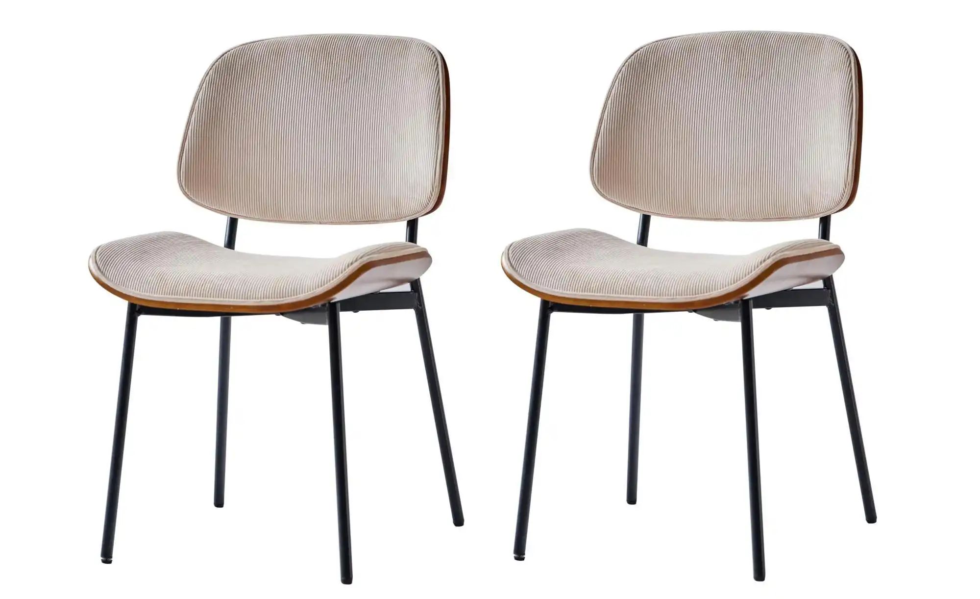 Stuhl 2er-Set  Odense ¦ beige ¦ Maße (cm): B: 48 H: 83 Stühle > Polsterstüh günstig online kaufen