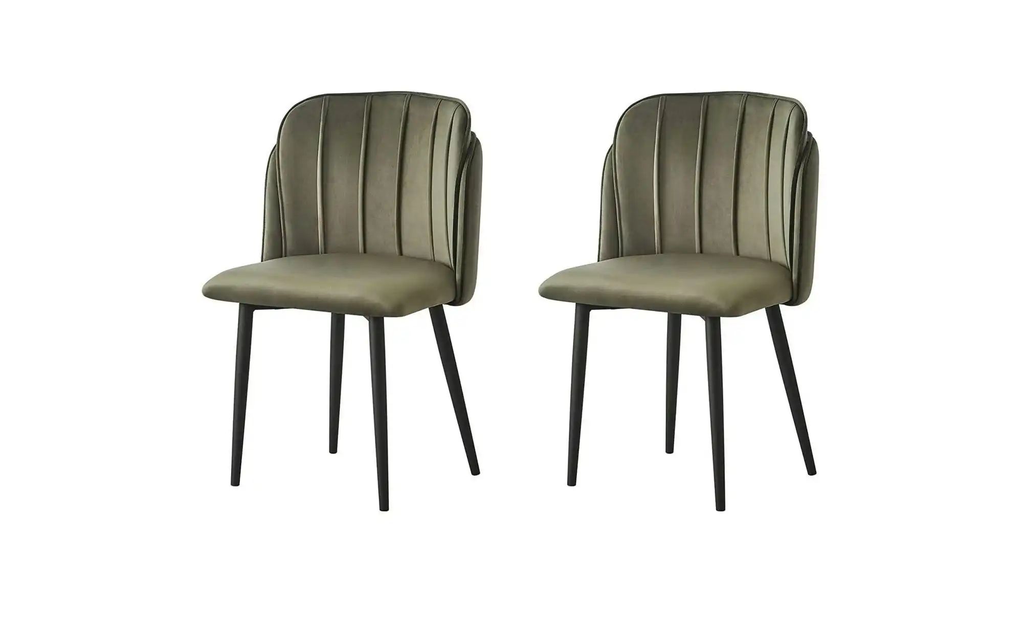 Stuhl 2er-Set  Nora ¦ grün ¦ Maße (cm): B: 51 H: 85 Stühle > Polsterstühle günstig online kaufen