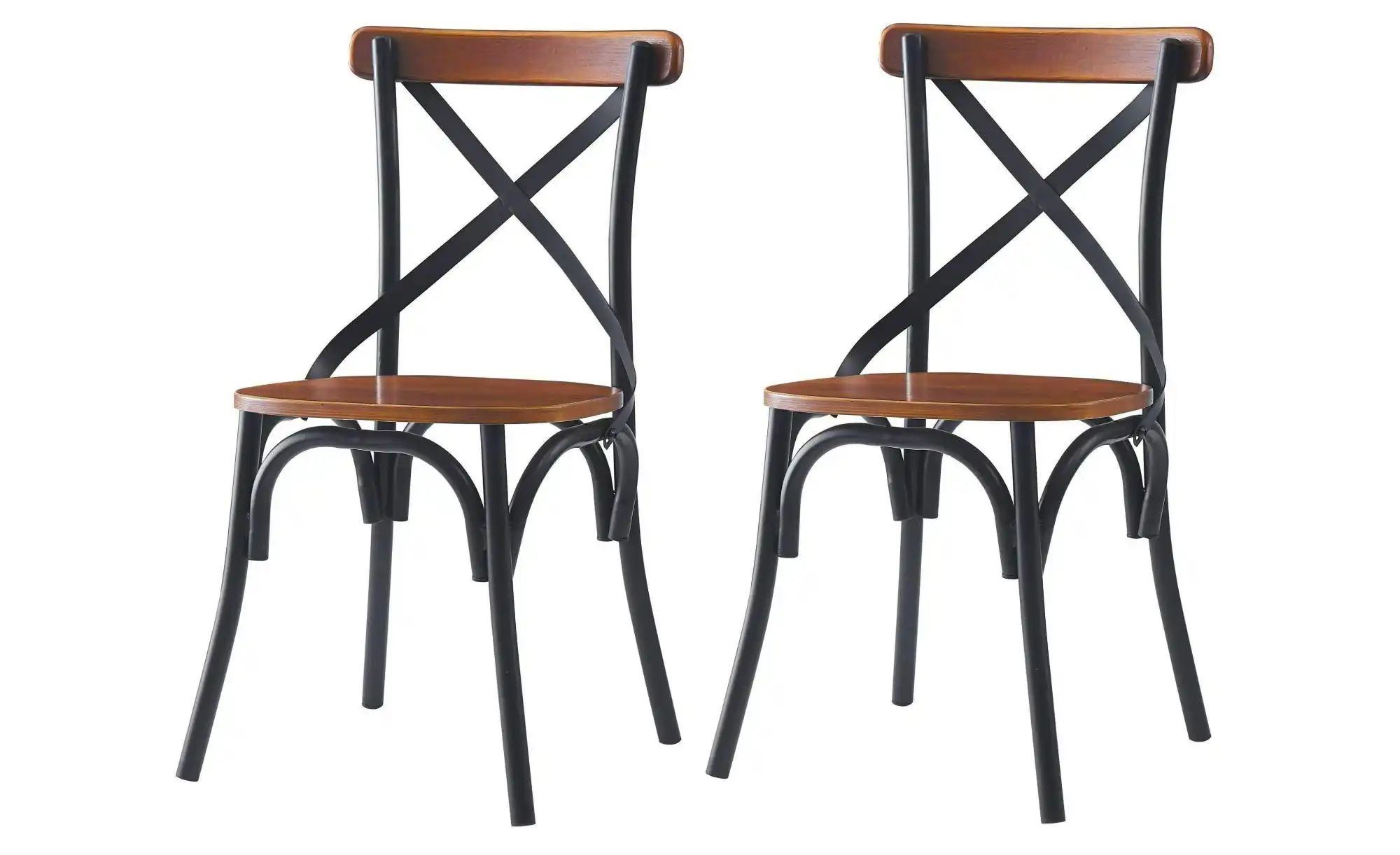 Stuhl 2er-Set  Howard ¦ braun ¦ Maße (cm): B: 46 H: 86 Stühle > Holzstühle günstig online kaufen