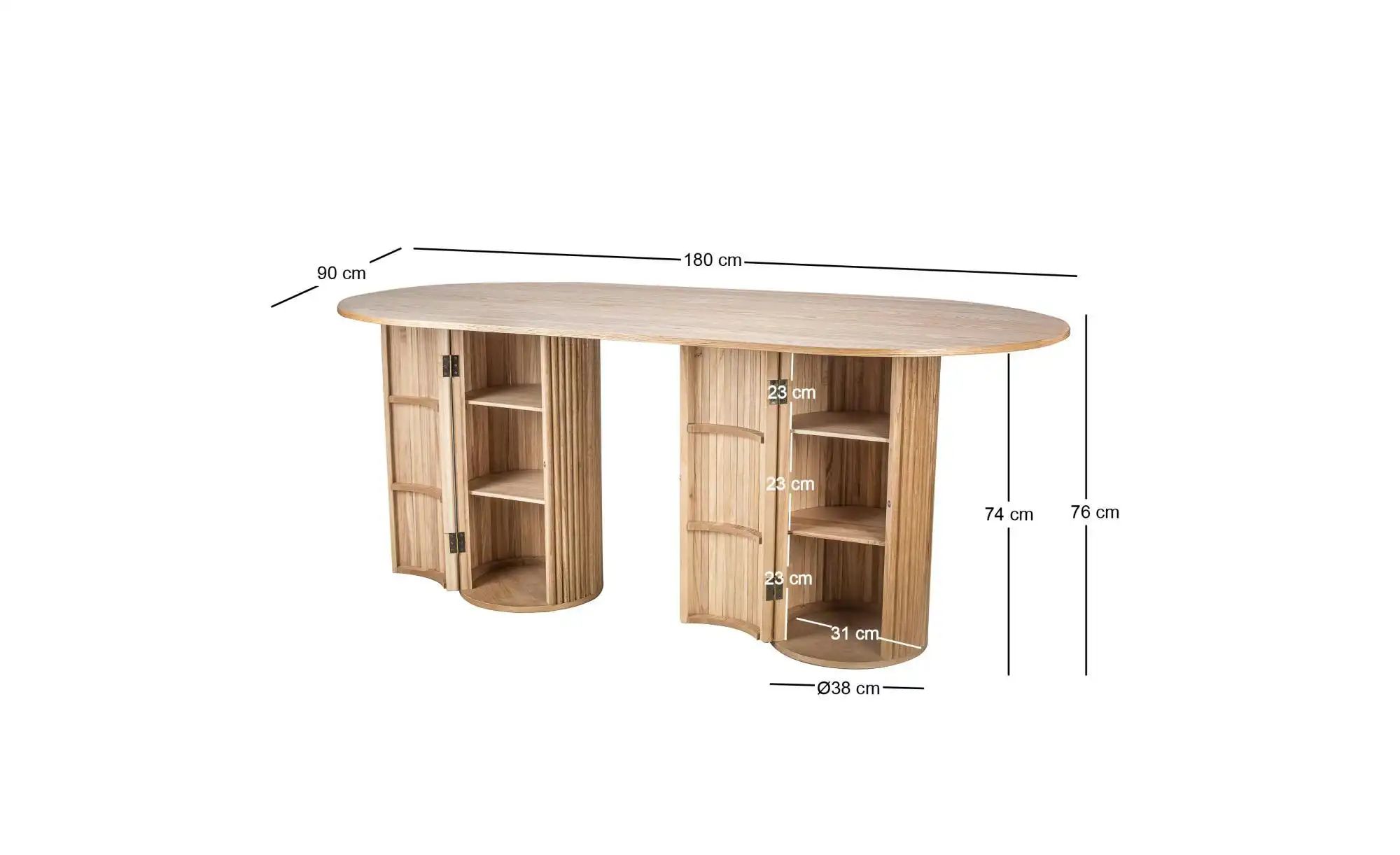 Esstisch  Tabpireus ¦ holzfarben ¦ Maße (cm): B: 90 H: 75 Tische > Esstisch günstig online kaufen