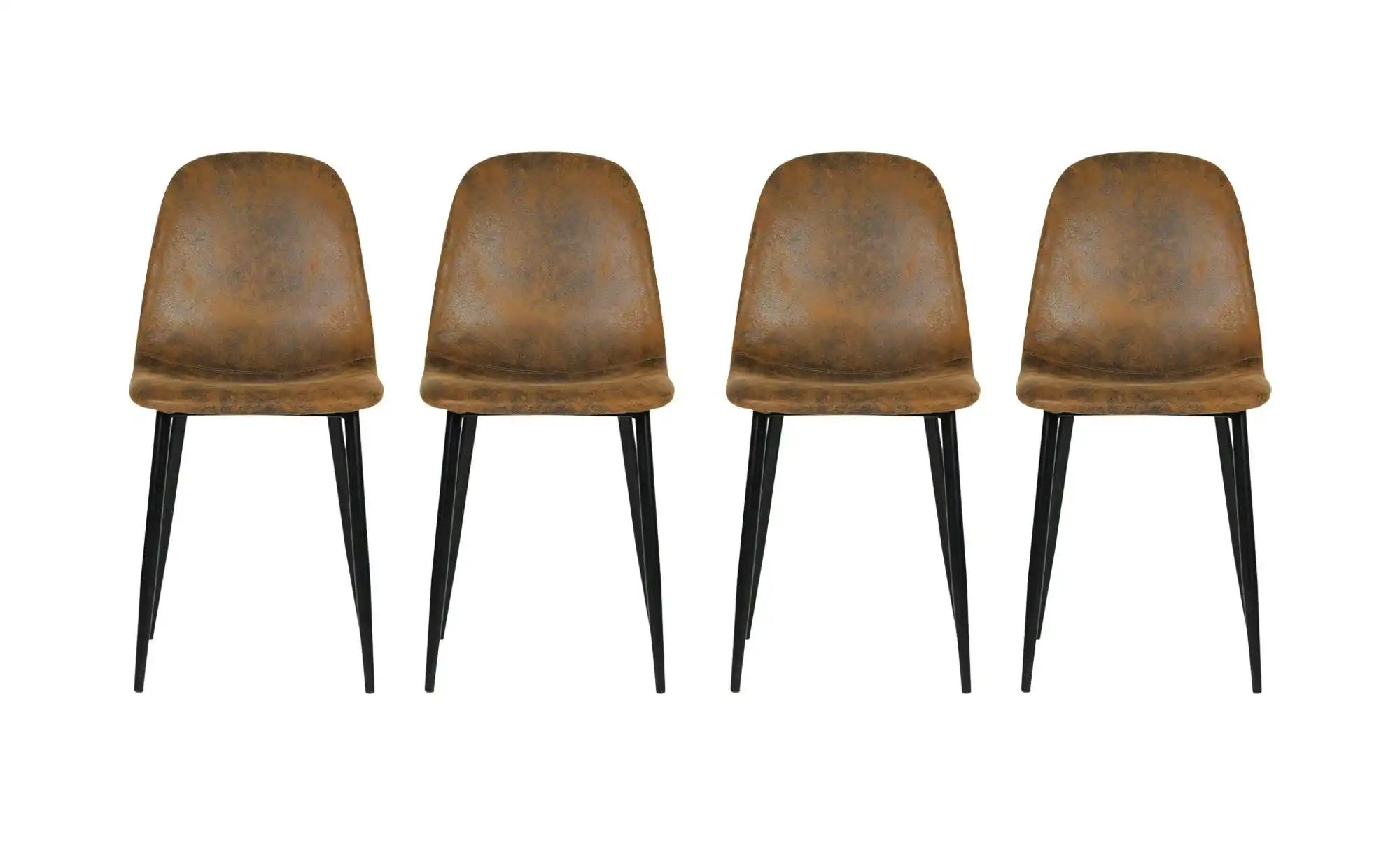 Esszimmerstuhl 4er-Set  Charlton ¦ braun ¦ Maße (cm): B: 41 H: 86 Stühle > günstig online kaufen