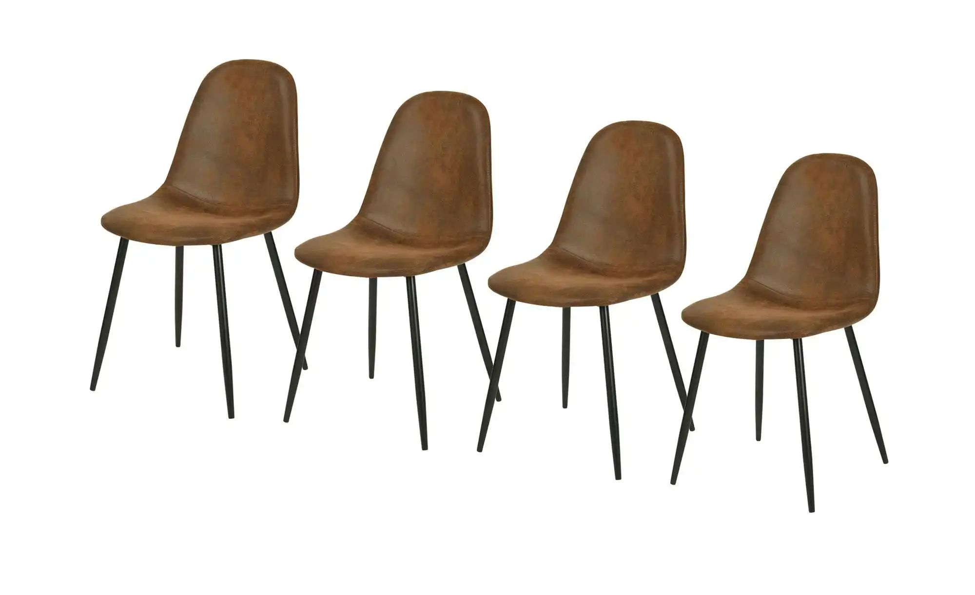 Esszimmerstuhl 4er-Set  Charlton ¦ braun ¦ Maße (cm): B: 41 H: 86 Stühle > günstig online kaufen