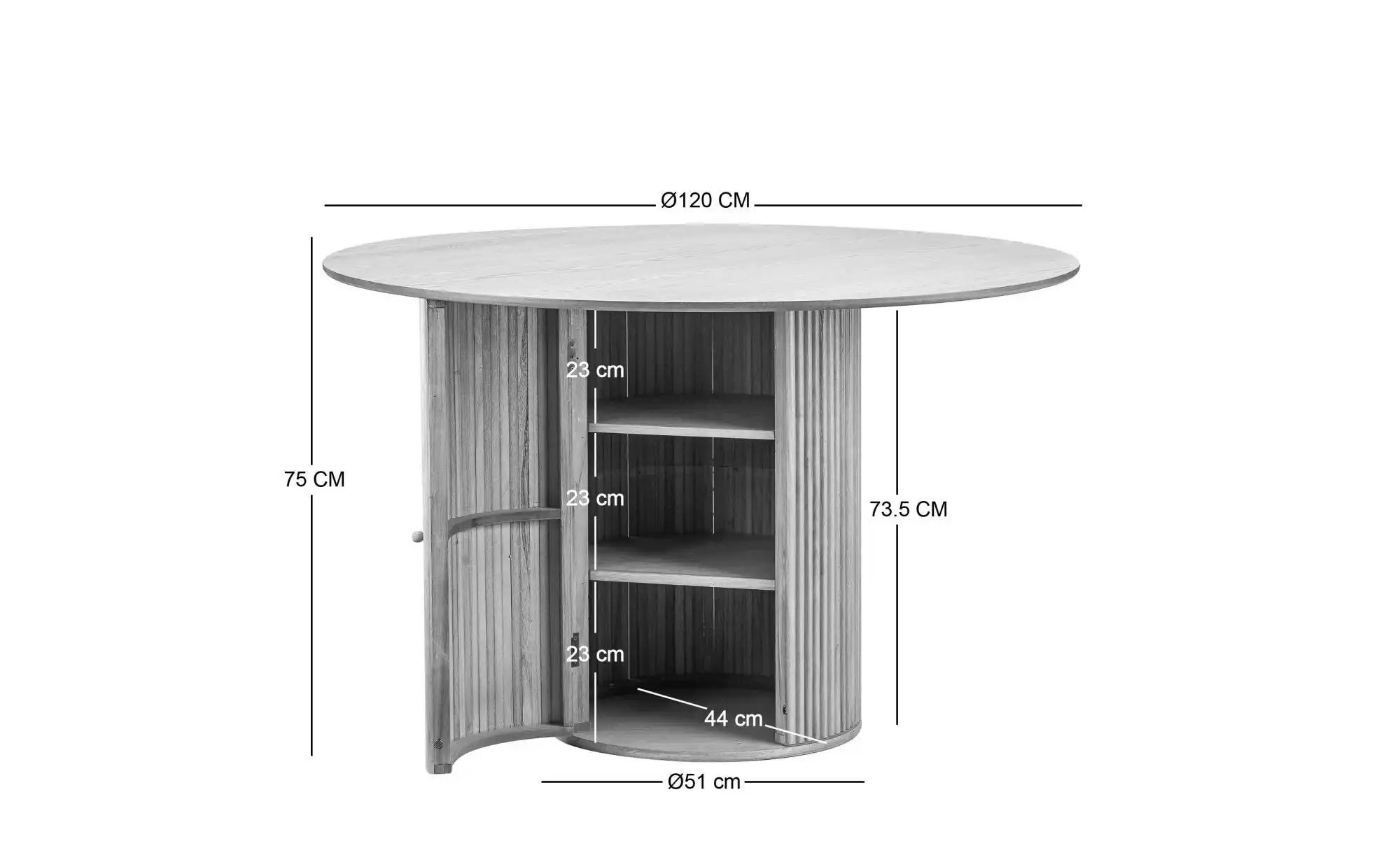 Esstisch  Havana ¦ holzfarben ¦ Maße (cm): B: 120 H: 75 Tische > Esstische günstig online kaufen