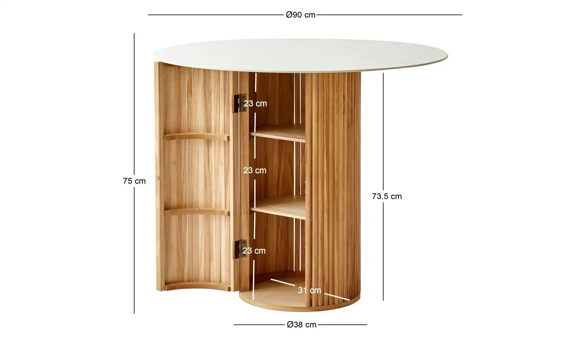 Esstisch  Havana ¦ holzfarben ¦ Maße (cm): B: 90 H: 75 Tische > Esstische > günstig online kaufen