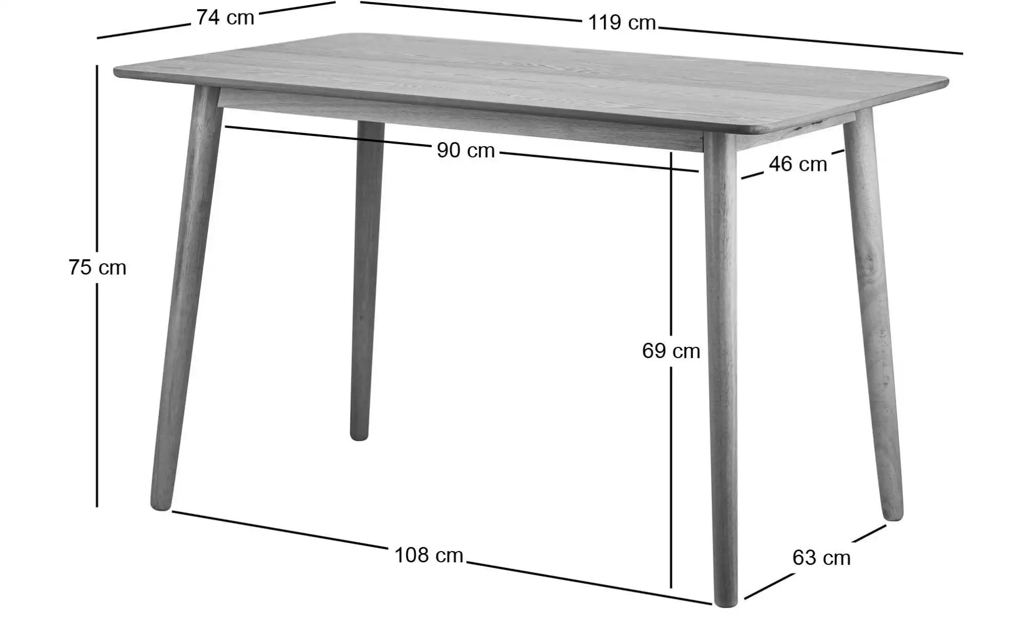 Esstisch  Bonifacio ¦ holzfarben ¦ Maße (cm): B: 75 H: 75 Tische > Esstisch günstig online kaufen