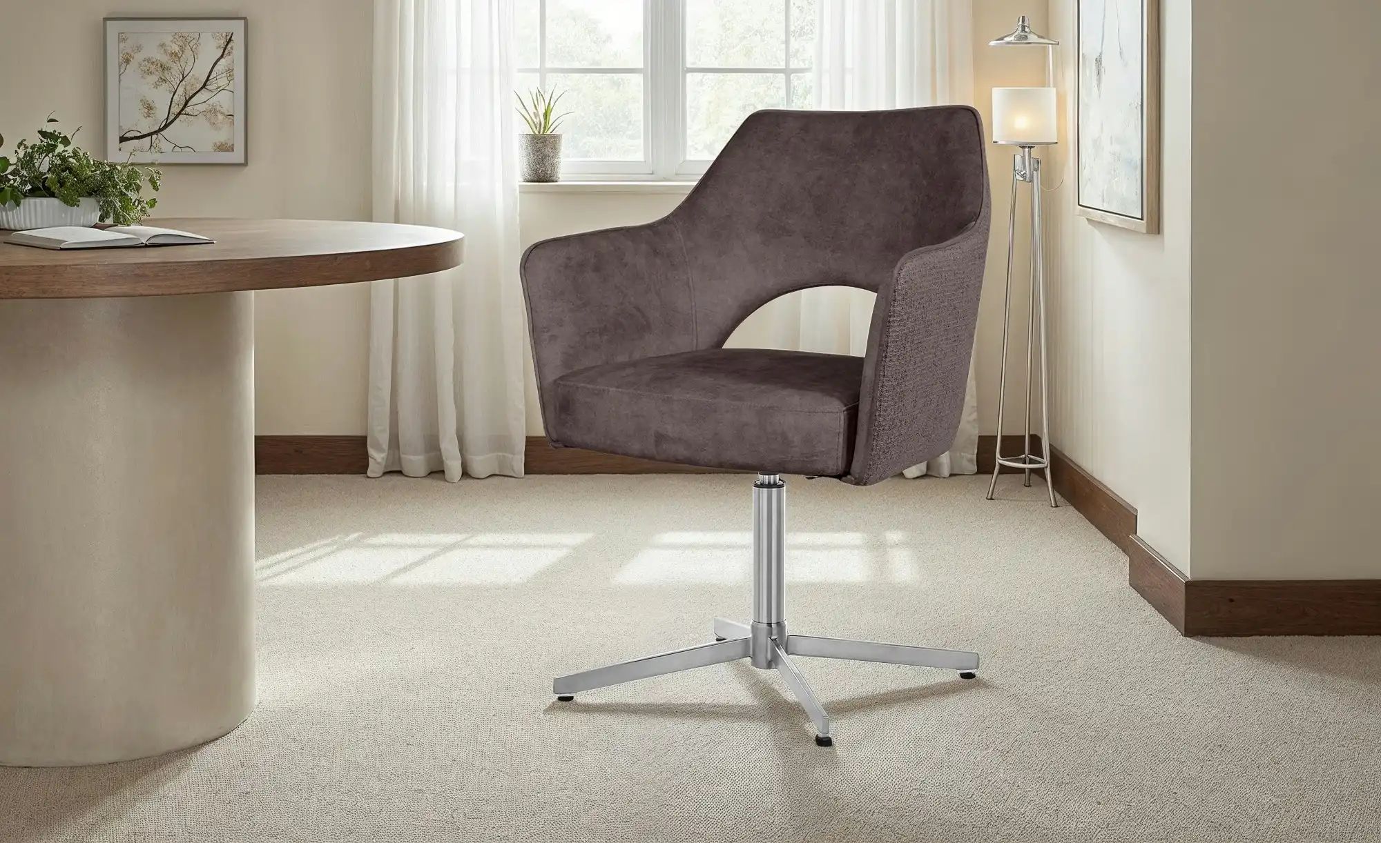 Armlehnstuhl drehbar Albert 1 ¦ braun ¦ Maße (cm): B: 62 H: 85 T: 60.0 Stüh günstig online kaufen