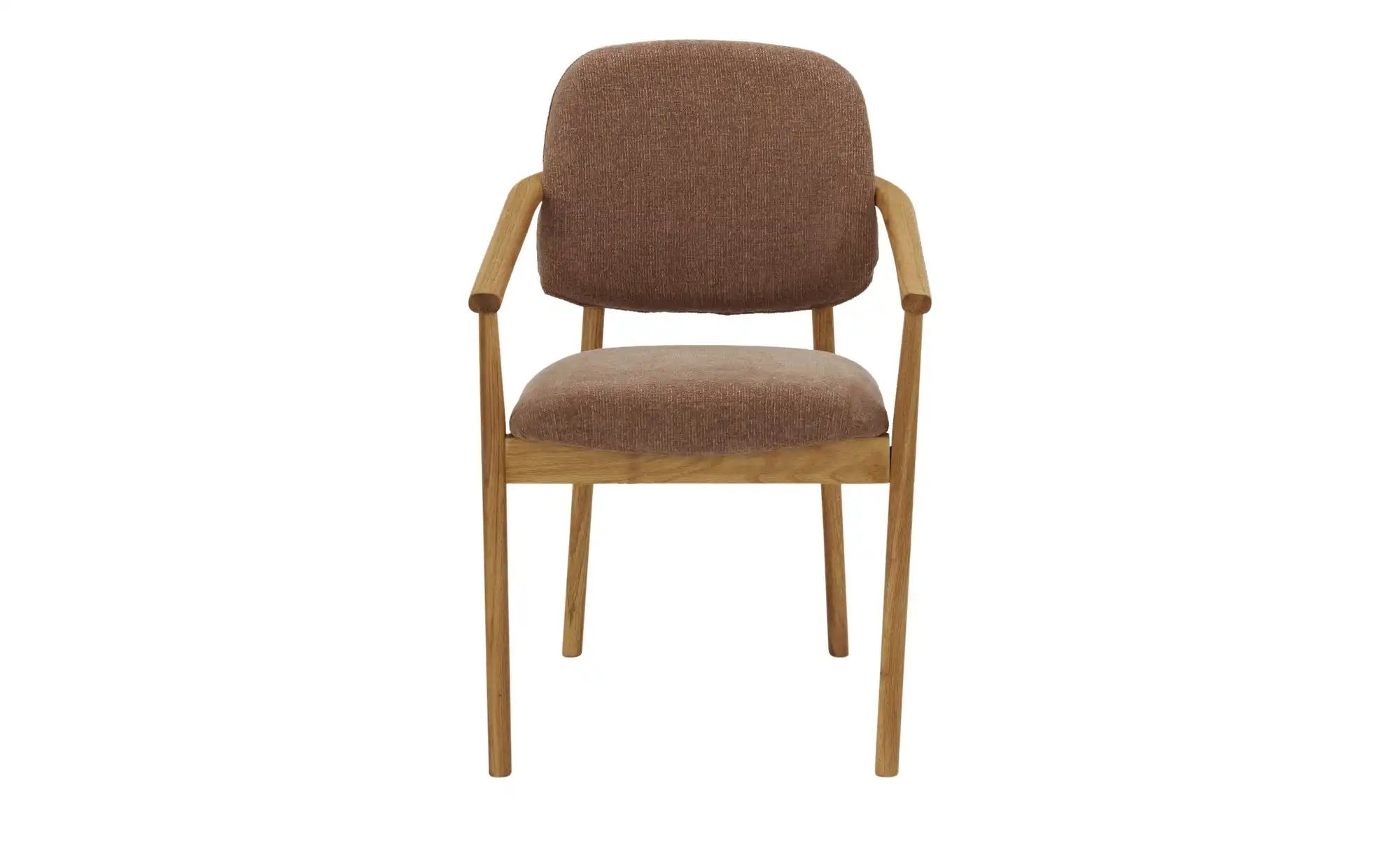 smart Armlehnstuhl aus Wildeiche massiv Stellan ¦ rot ¦ Maße (cm): B: 55 H: günstig online kaufen