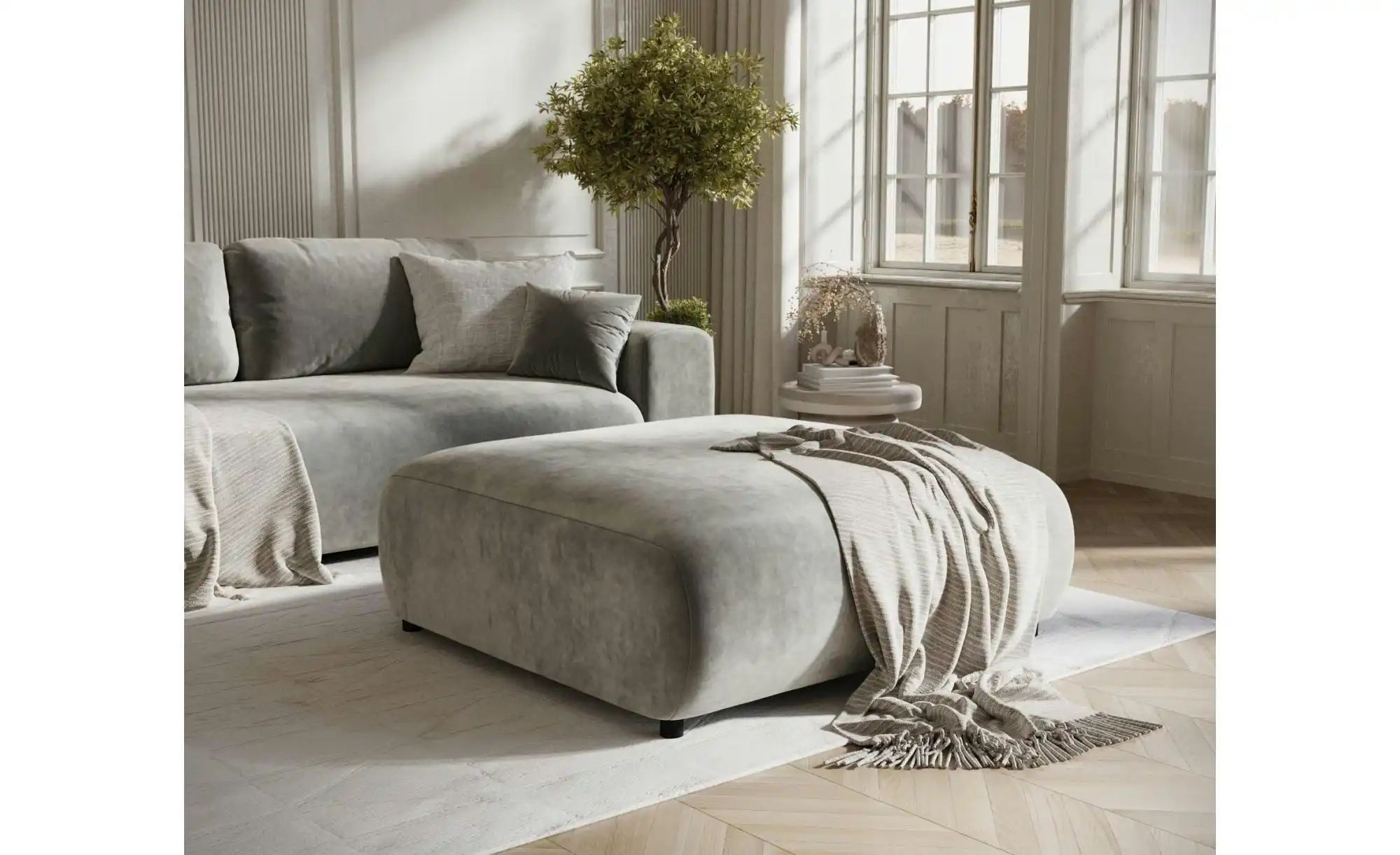 Thumbnail - Hocker  Zanzibar ¦ grau ¦ Maße (cm): B: 110 H: 42 Polstermöbel > Hocker - Höffner